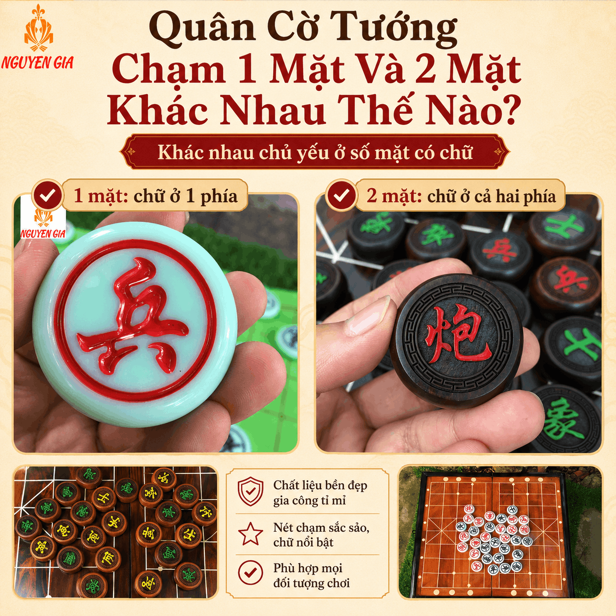 Qu&acirc;n Cờ Tướng Chạm 1 Mặt V&agrave; 2 Mặt Kh&aacute;c Nhau Thế N&agrave;o?