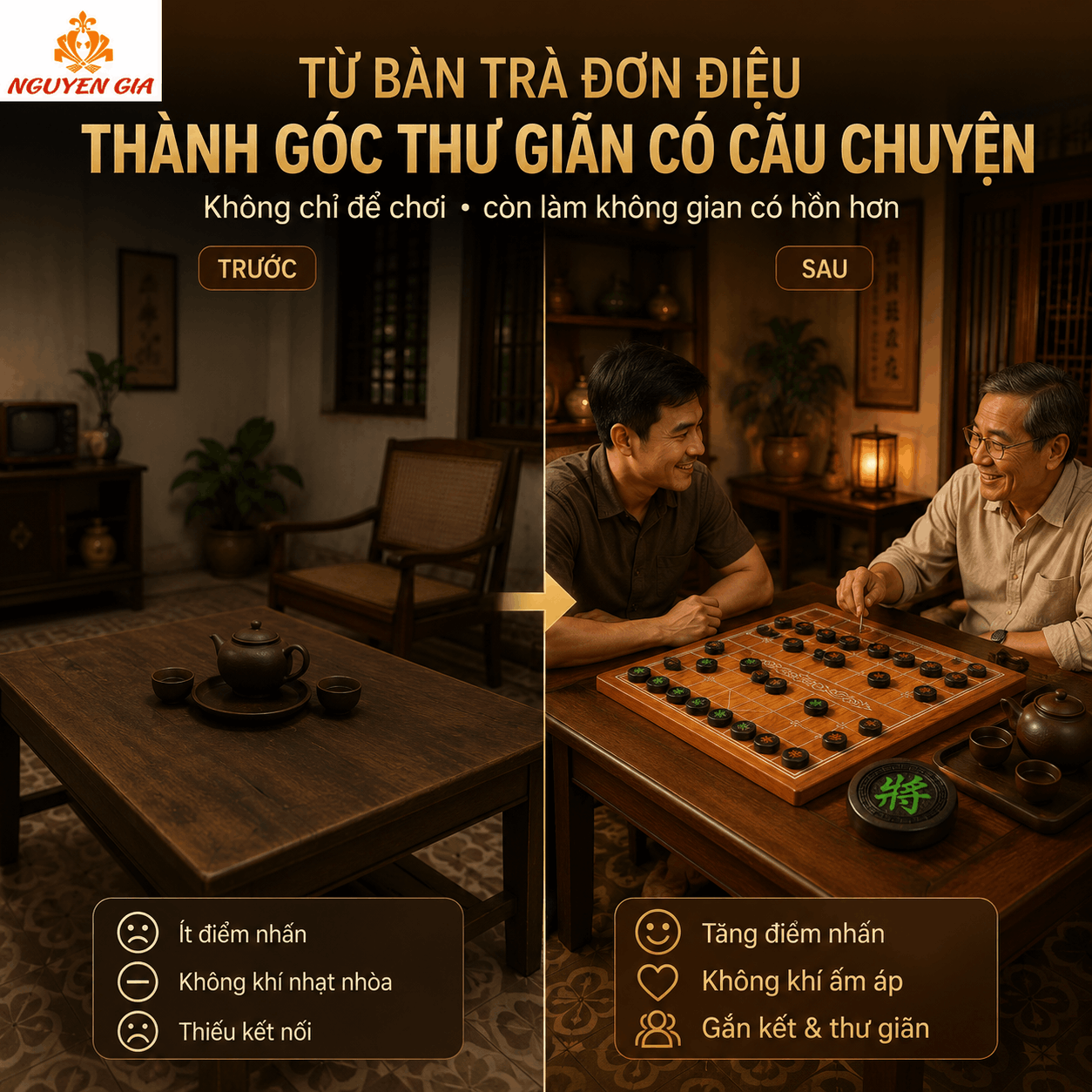 Bộ Cờ Tướng Cao Cấp Quân Gỗ Trắc – Bàn Gỗ Hương Nguyên Tấm