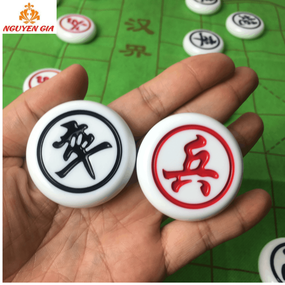 Bộ Cờ Tướng Trắng Ngọc Cỡ Lớn 4,8cm – Quân To Dễ Nhìn