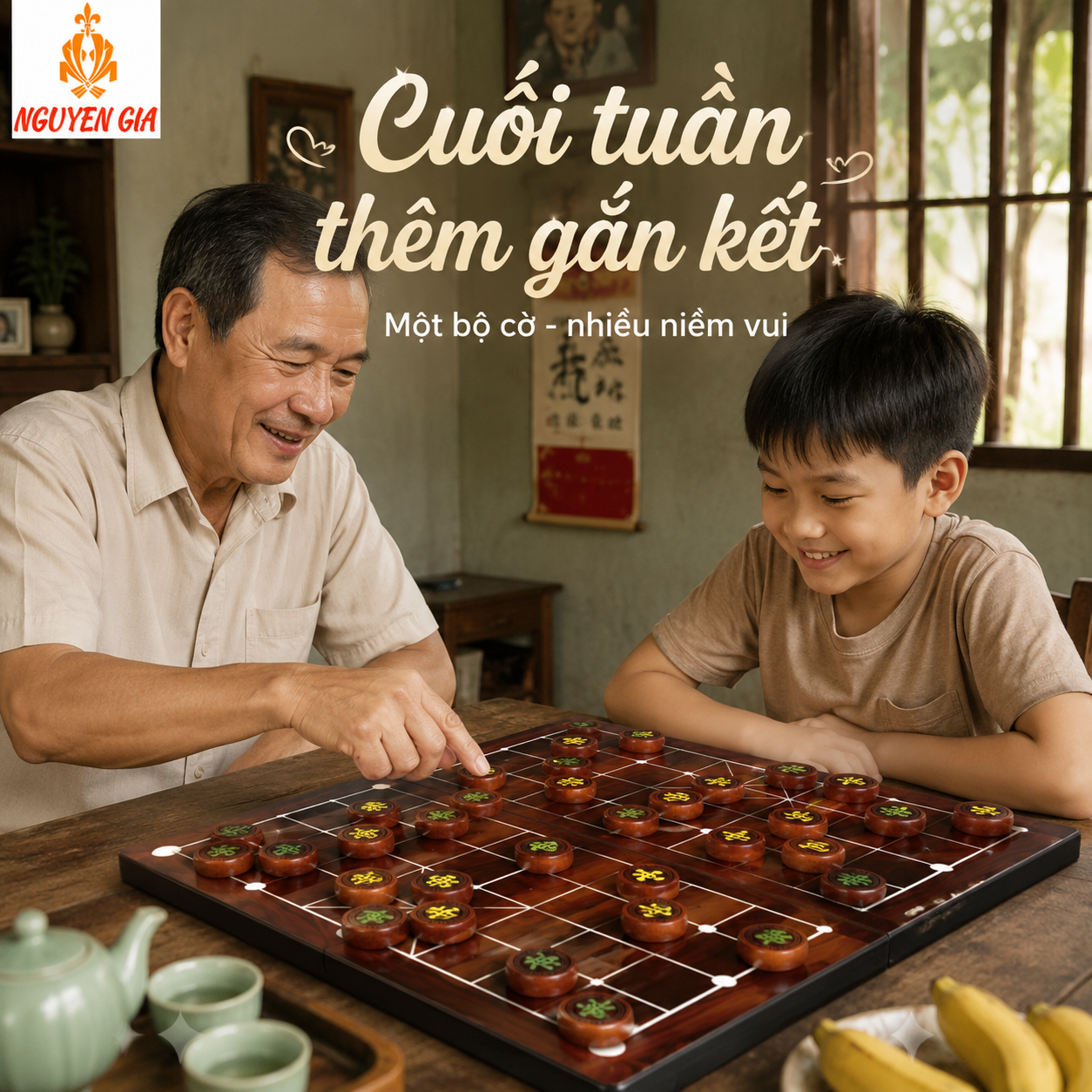 Quân Cờ Tướng Gỗ Hương 3,8cm Khắc Nổi, Cầm Đầm Tay
