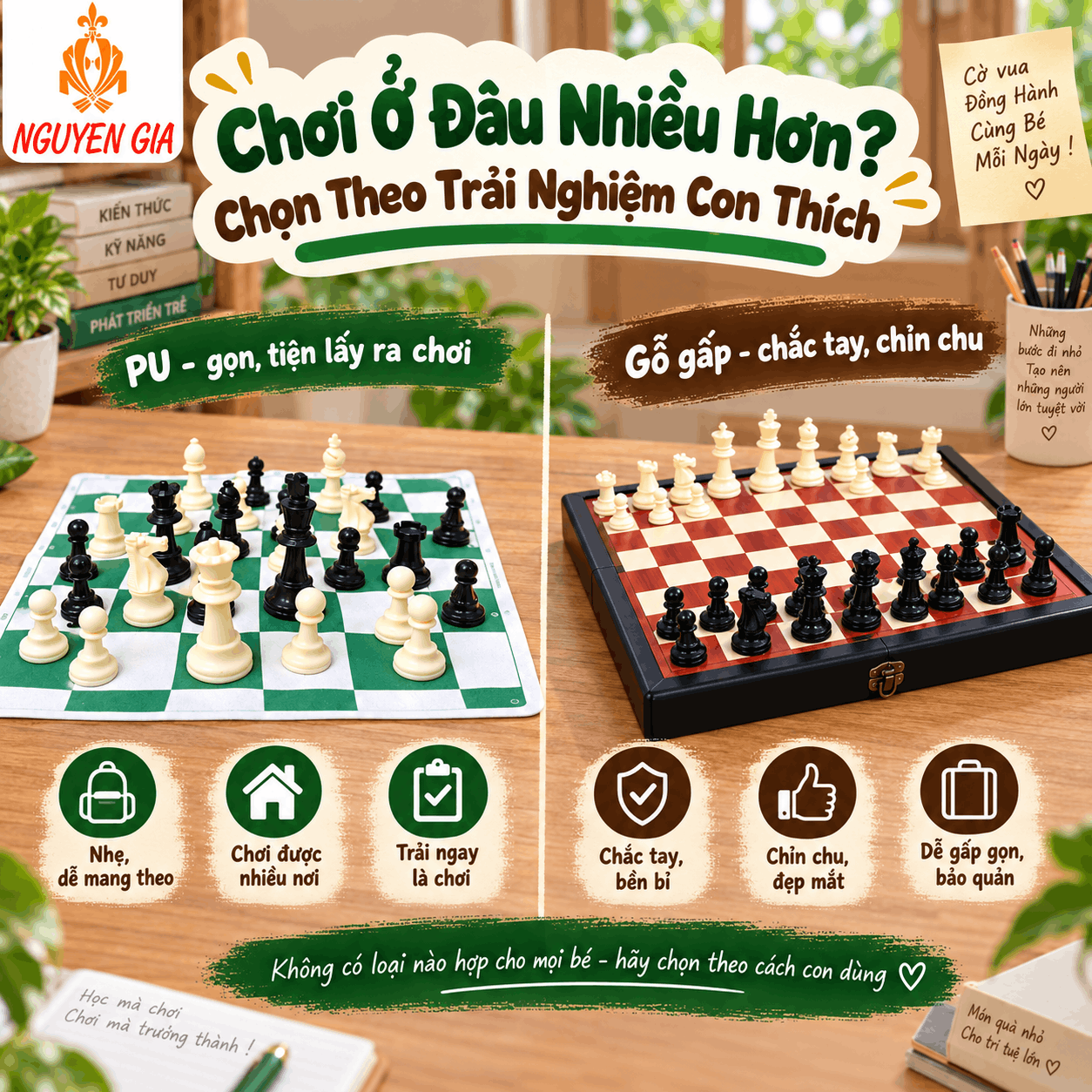 Bộ Cờ Vua Cho B&eacute; N&ecirc;n Chọn Loại N&agrave;o? Chọn Theo C&aacute;ch Con D&ugrave;ng