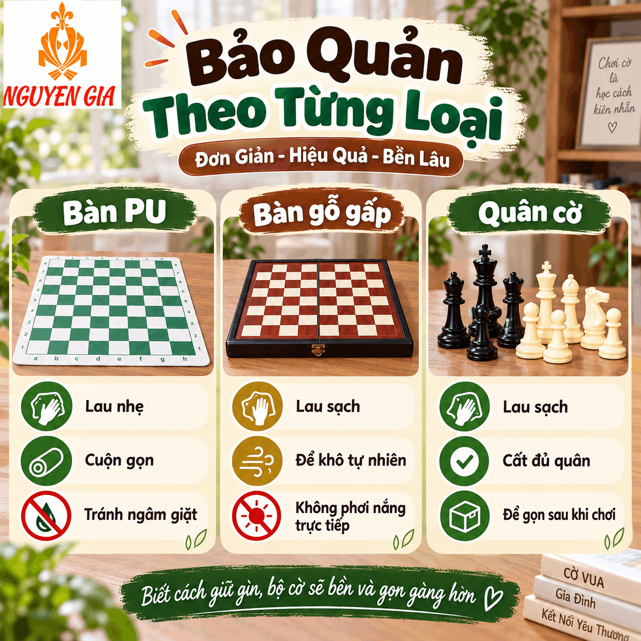 C&aacute;ch Bảo Quản B&agrave;n Cờ Vua V&agrave; Qu&acirc;n Cờ Đ&uacute;ng Theo Từng Loại