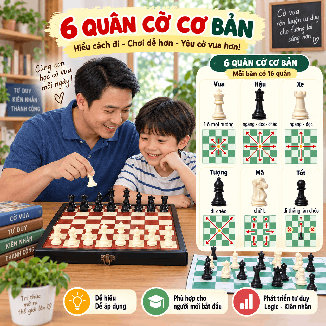 Cách Chơi Cờ Vua Cho Người Mới: Luật Và Cách Đi Từng Quân