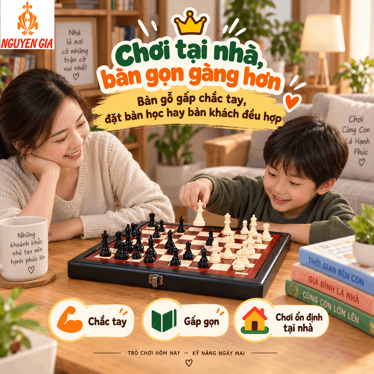 15 Ph&uacute;t C&ugrave;ng Con: C&aacute;ch Chơi Cờ Vua Nhẹ Nh&agrave;ng C&ugrave;ng Trẻ