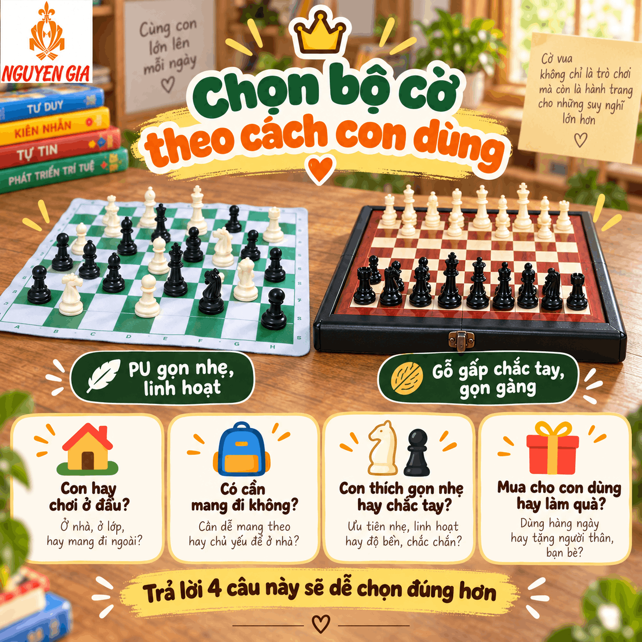 15 Ph&uacute;t C&ugrave;ng Con: C&aacute;ch Chơi Cờ Vua Nhẹ Nh&agrave;ng C&ugrave;ng Trẻ