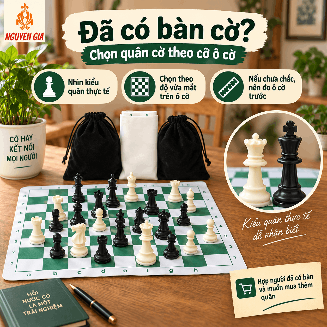 Đã Có Bàn Hoặc Quân Cờ Vua, Chọn Phần Còn Lại Thế Nào Cho Hợp?