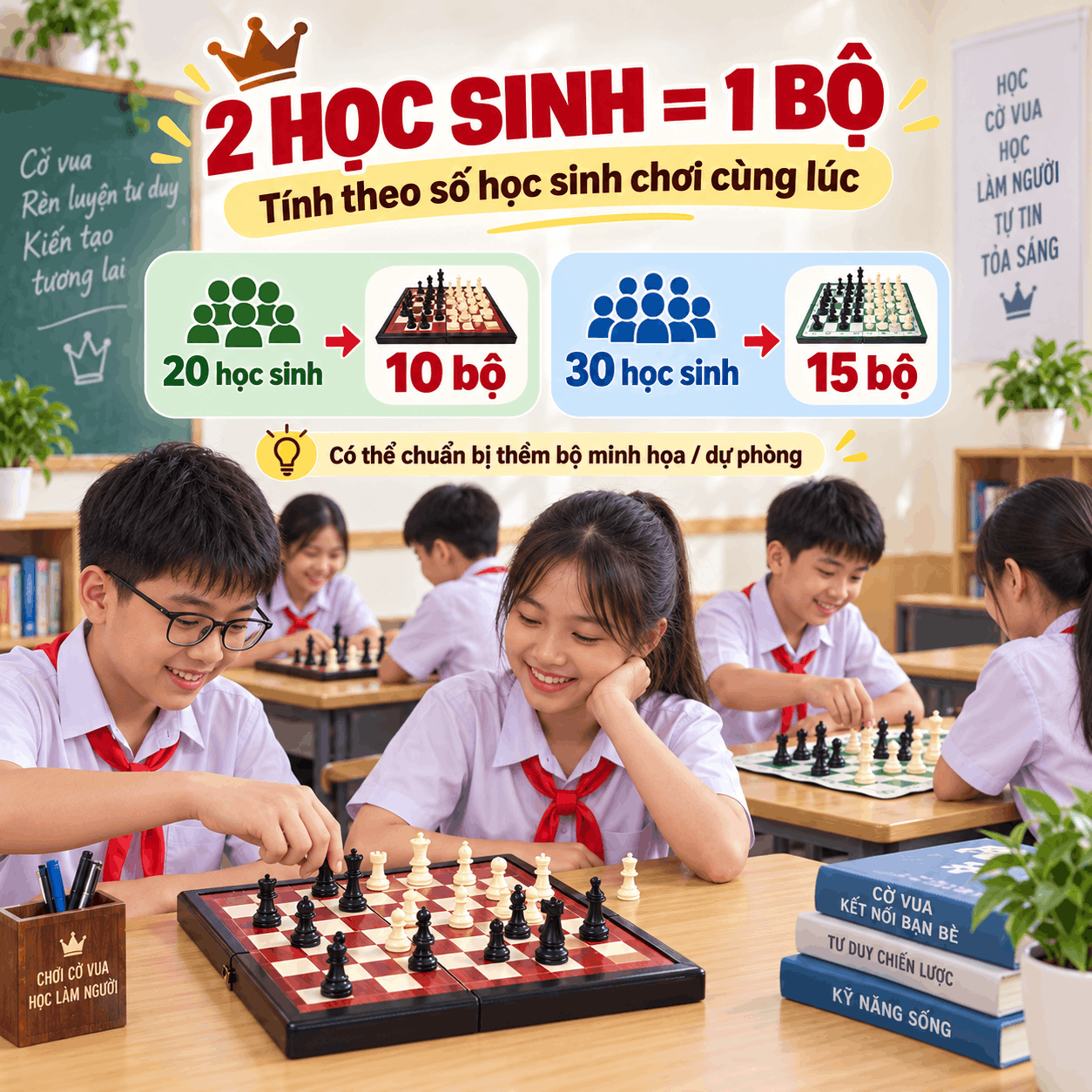 Cờ Vua Học Đường: C&aacute;ch Tổ Chức Cho Trường, Lớp V&agrave; CLB
