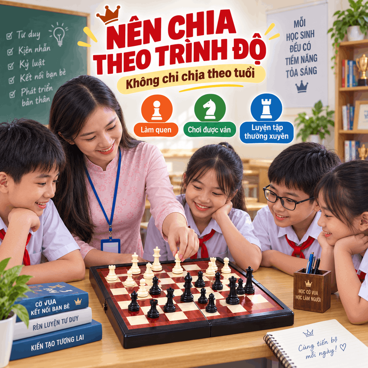 Cờ Vua Học Đường: C&aacute;ch Tổ Chức Cho Trường, Lớp V&agrave; CLB