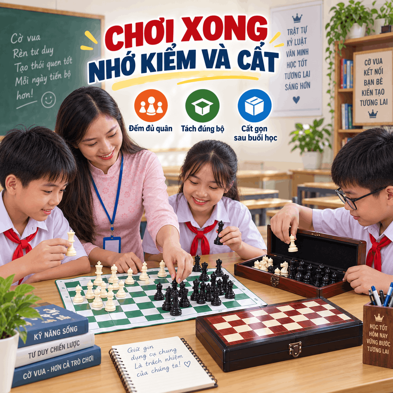 Cờ Vua Học Đường: C&aacute;ch Tổ Chức Cho Trường, Lớp V&agrave; CLB