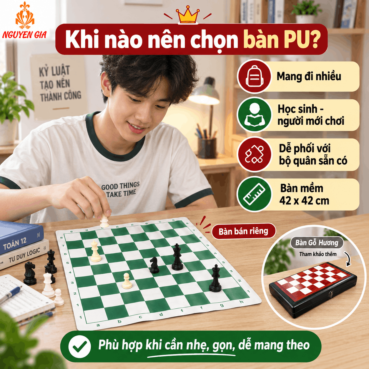 Giá Bàn Cờ Vua Bán Riêng: Vì Sao PU Và Gỗ Hương Khác Giá?