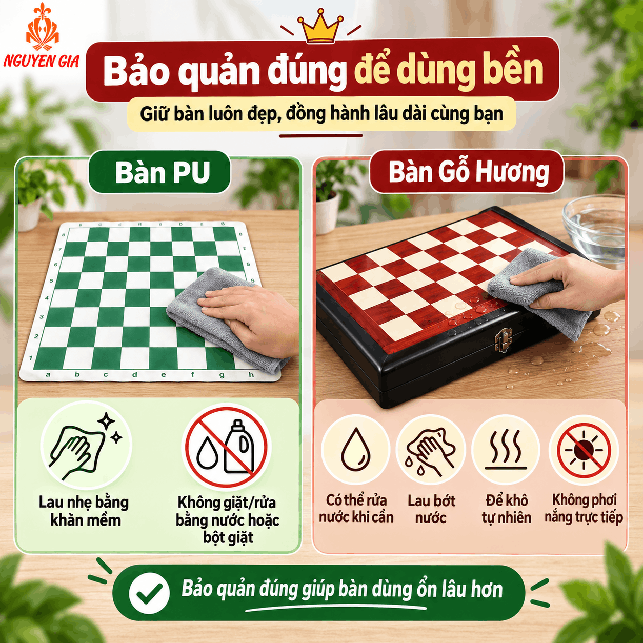 Giá Bàn Cờ Vua Bán Riêng: Vì Sao PU Và Gỗ Hương Khác Giá?