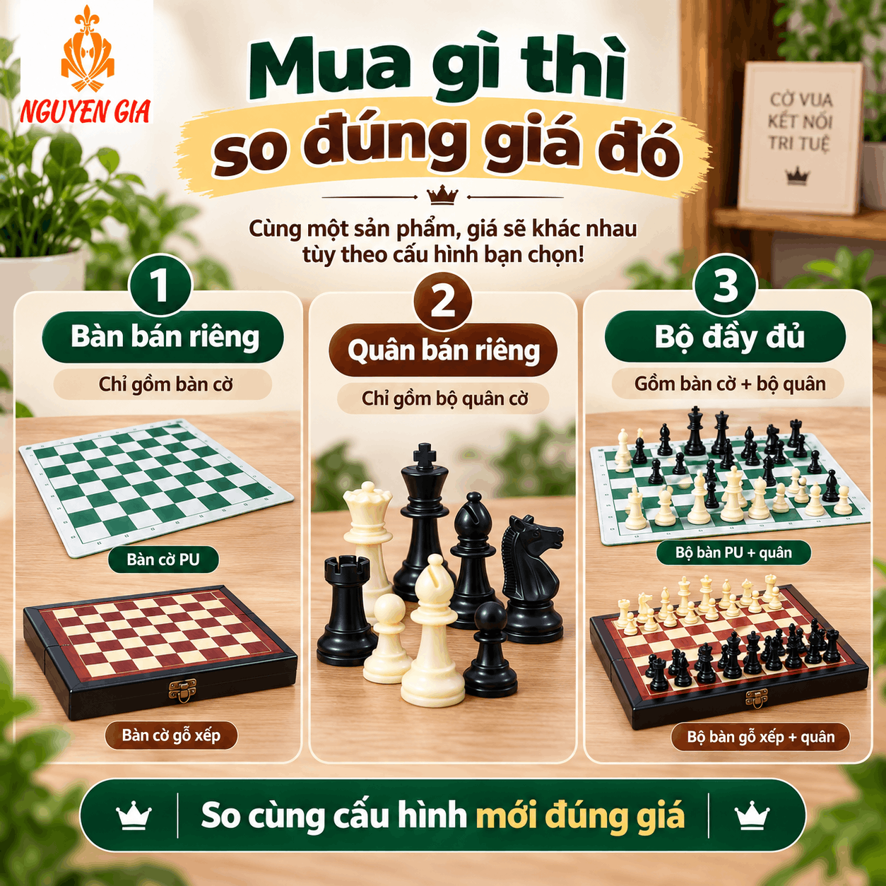 Một Bộ Cờ Vua Bao Nhi&ecirc;u Tiền? Đừng So Gi&aacute; Khi Chưa So Đ&uacute;ng Cấu H&igrave;nh