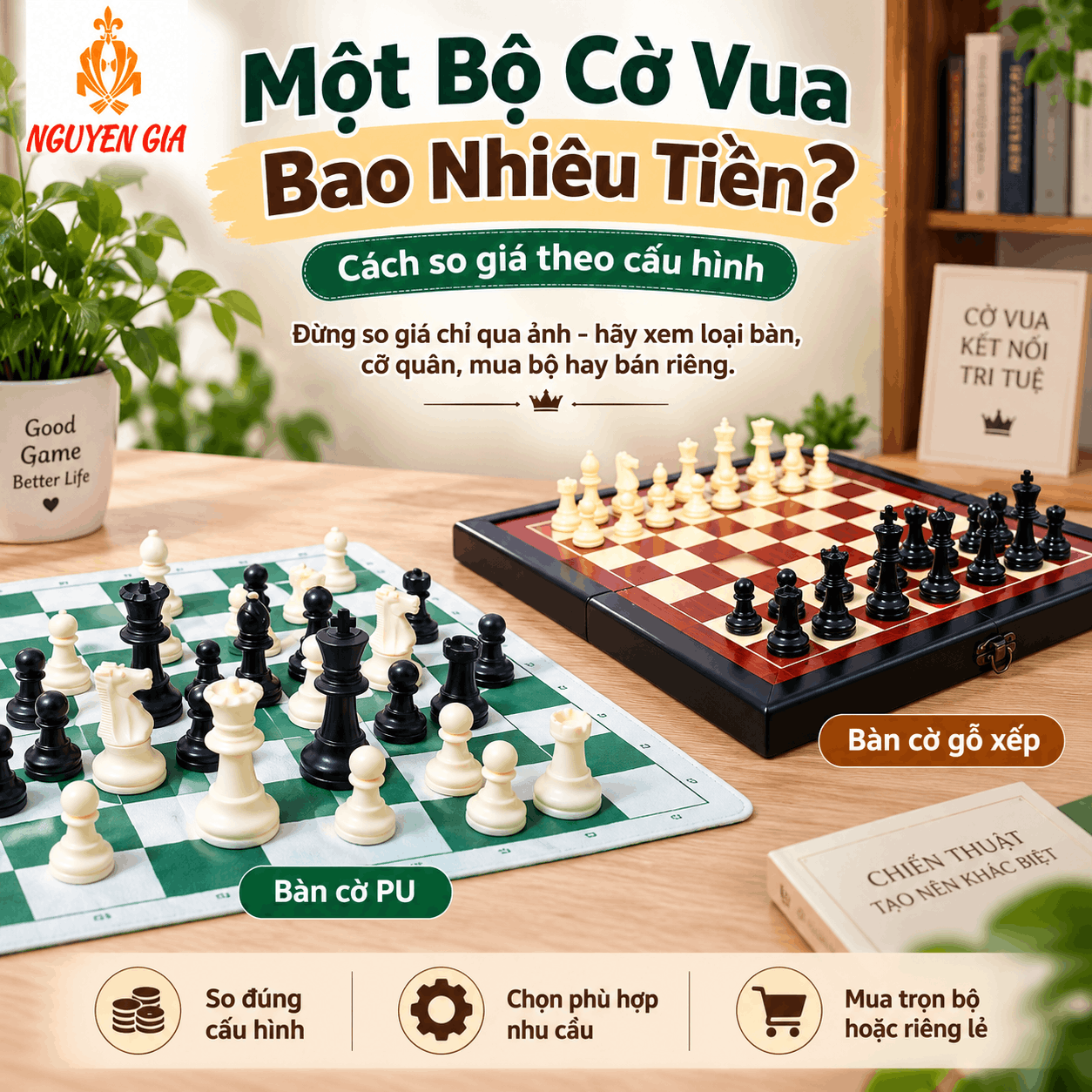 Một Bộ Cờ Vua Bao Nhi&ecirc;u Tiền? Đừng So Gi&aacute; Khi Chưa So Đ&uacute;ng Cấu H&igrave;nh