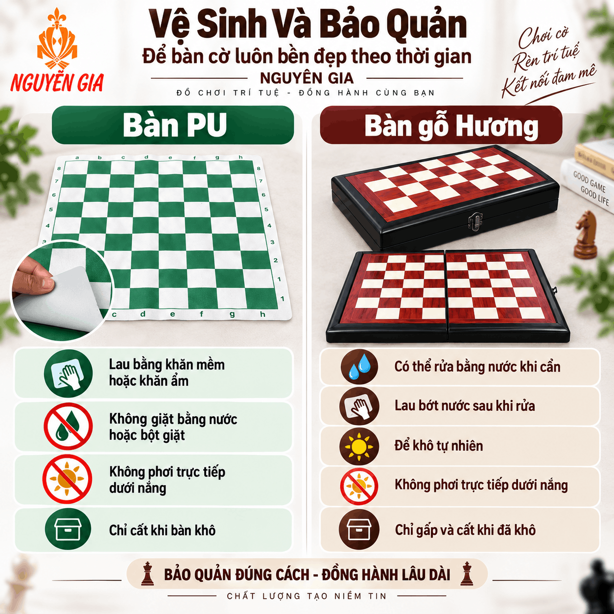 Mua Bàn Cờ Vua Nên Chọn Loại Nào? Bàn PU Hay Bàn Gỗ Hương?