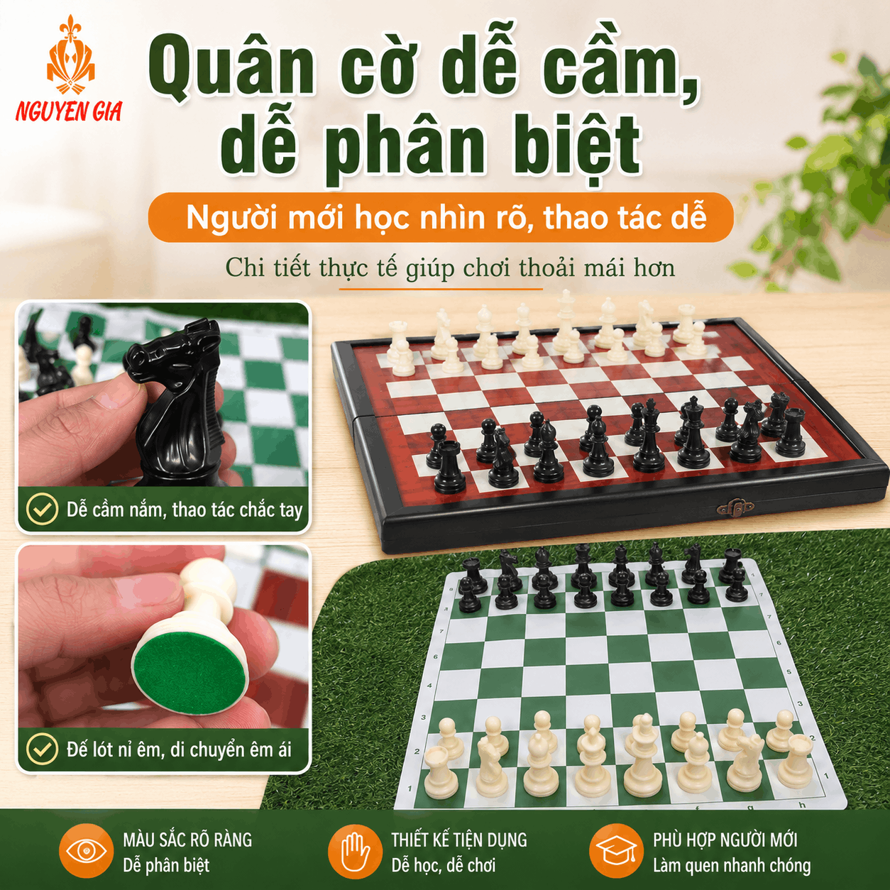 Bộ Cờ Vua Cho Người Mới, Học Sinh Và Gia Đình
