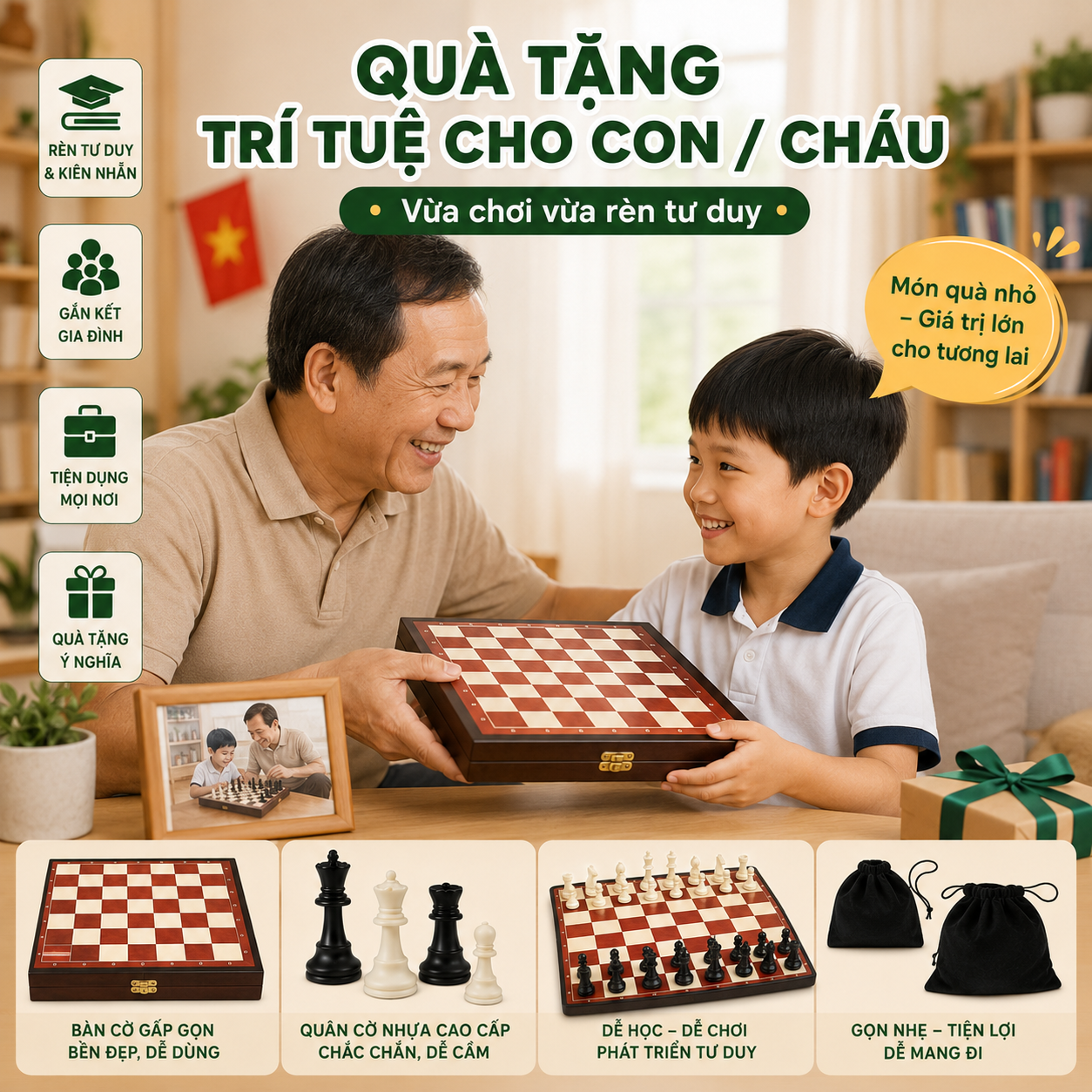 Bộ Cờ Vua Cho Trẻ Em, Học Sinh