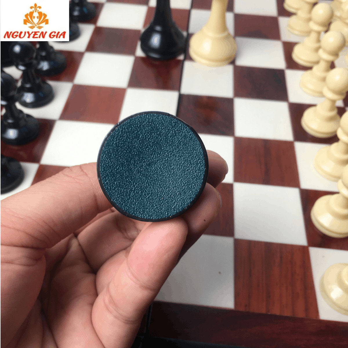 Quân Cờ Vua Mica Đặc Cỡ Lớn, Vua 9.5cm – Đế Lót Nỉ