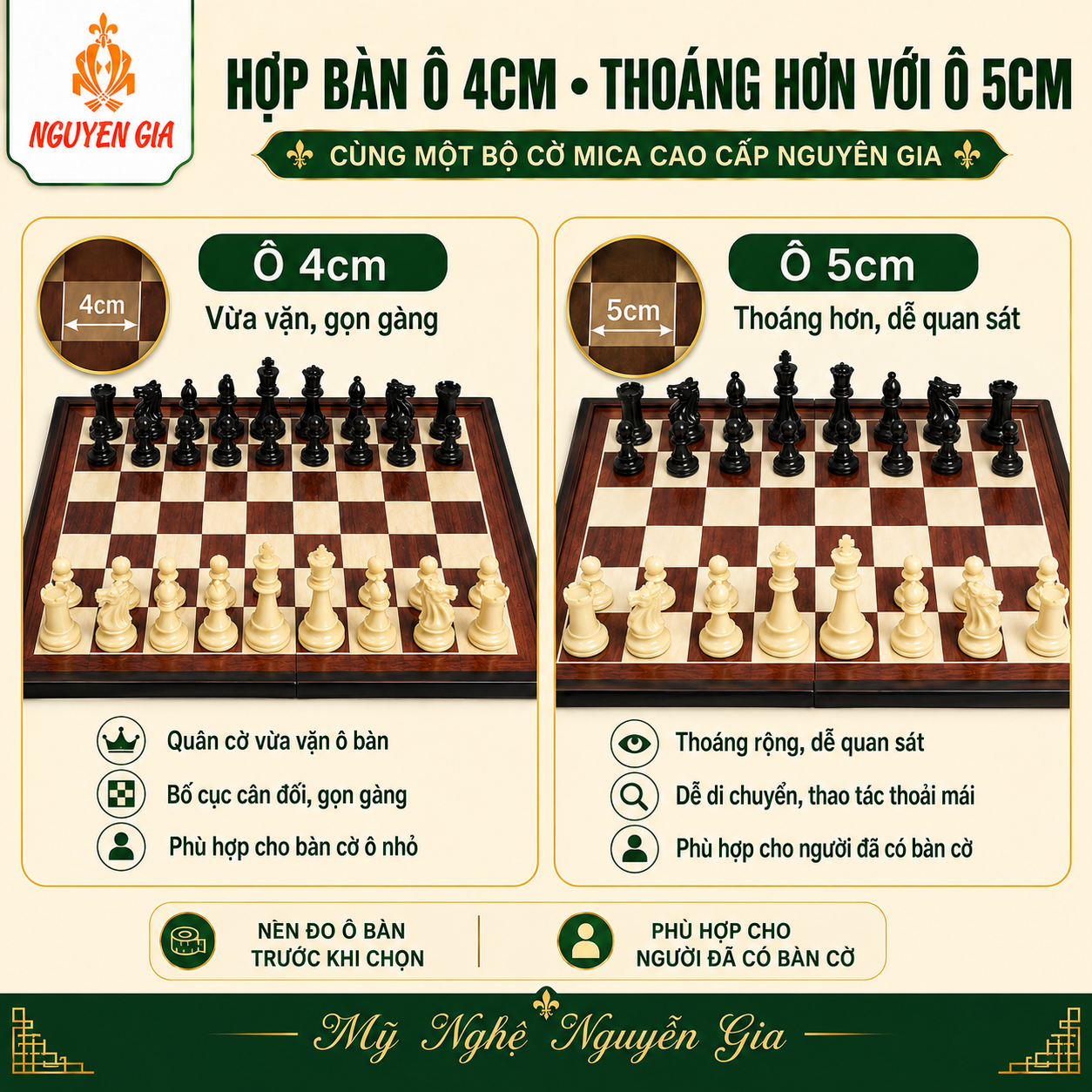 Quân Cờ Vua Mica Đặc Cỡ Lớn, Vua 9.5cm – Đế Lót Nỉ