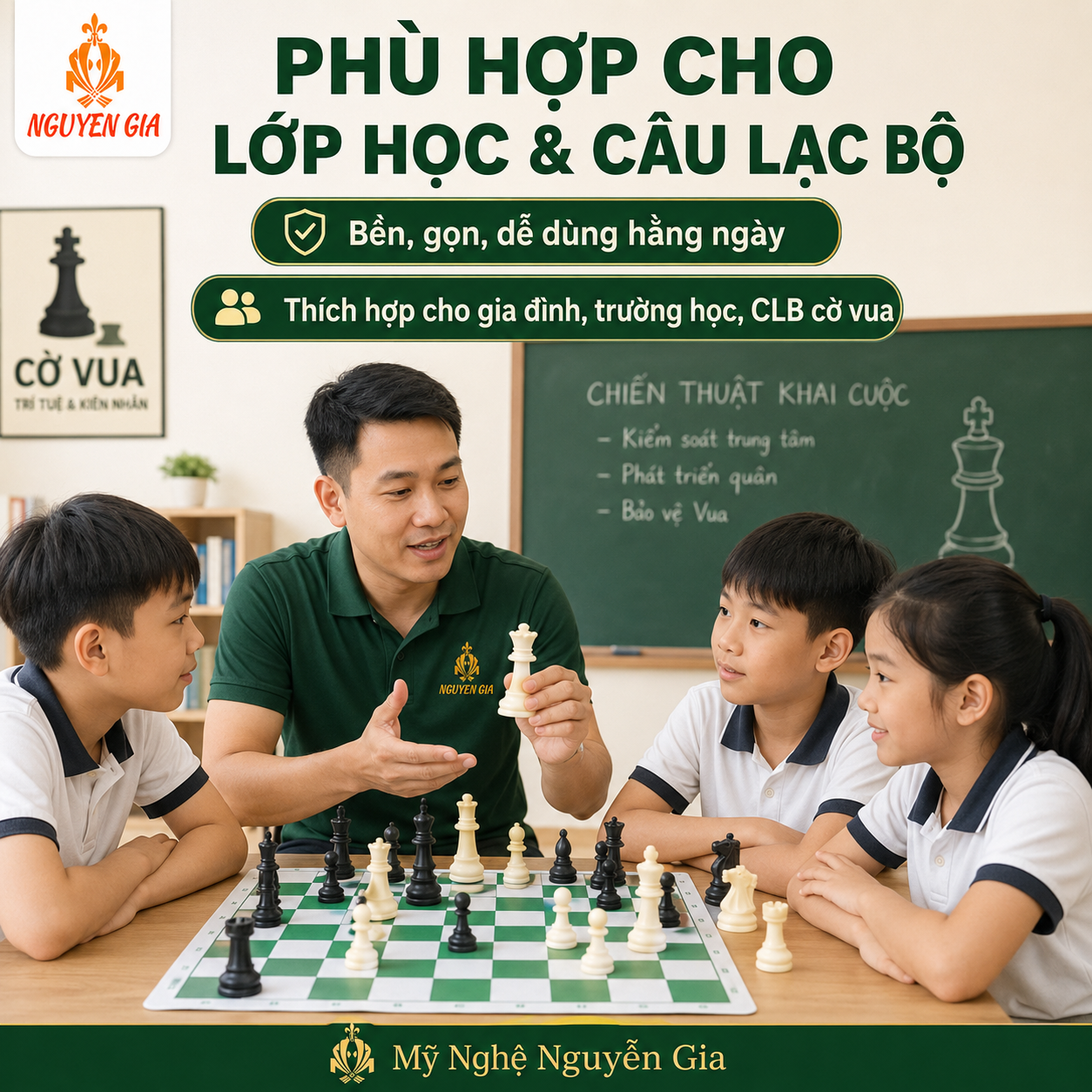 Quân Cờ Vua Nhựa PP Cỡ Lớn, Đế Lót Nỉ – Đủ 32 Quân