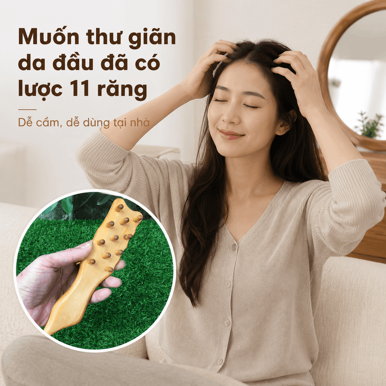 Bộ 5 Dụng Cụ Massage Gỗ Bách Xanh - Có Sẵn Nhiều Cách Dùng Khi Cần