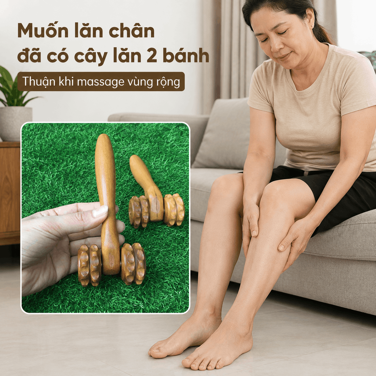 Bộ 5 Dụng Cụ Massage Gỗ Bách Xanh - Có Sẵn Nhiều Cách Dùng Khi Cần