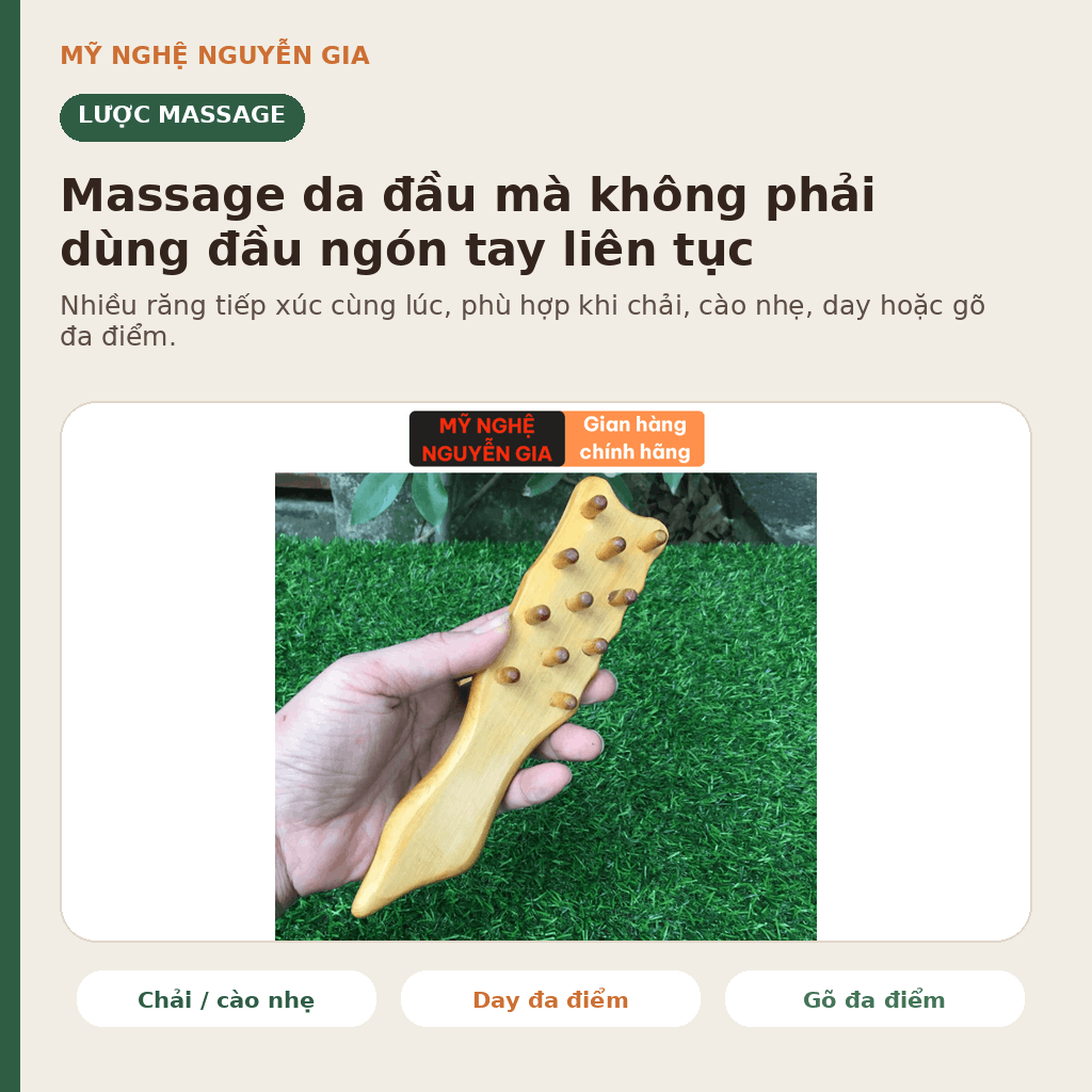 Bộ 8 Dụng Cụ Massage Gỗ Bách Xanh - Nhiều Lựa Chọn Cho Vùng Nhỏ Và Rộng