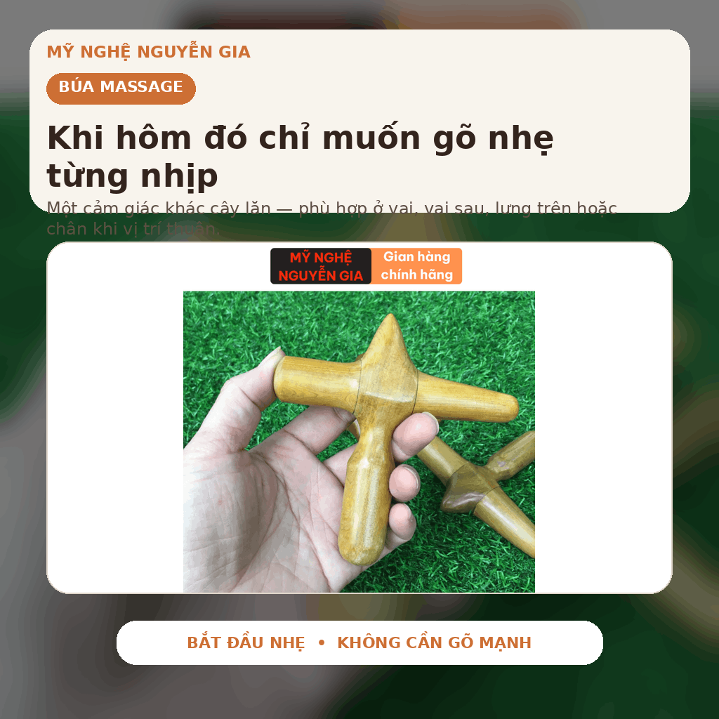 Bộ 8 Dụng Cụ Massage Gỗ Bách Xanh - Nhiều Lựa Chọn Cho Vùng Nhỏ Và Rộng