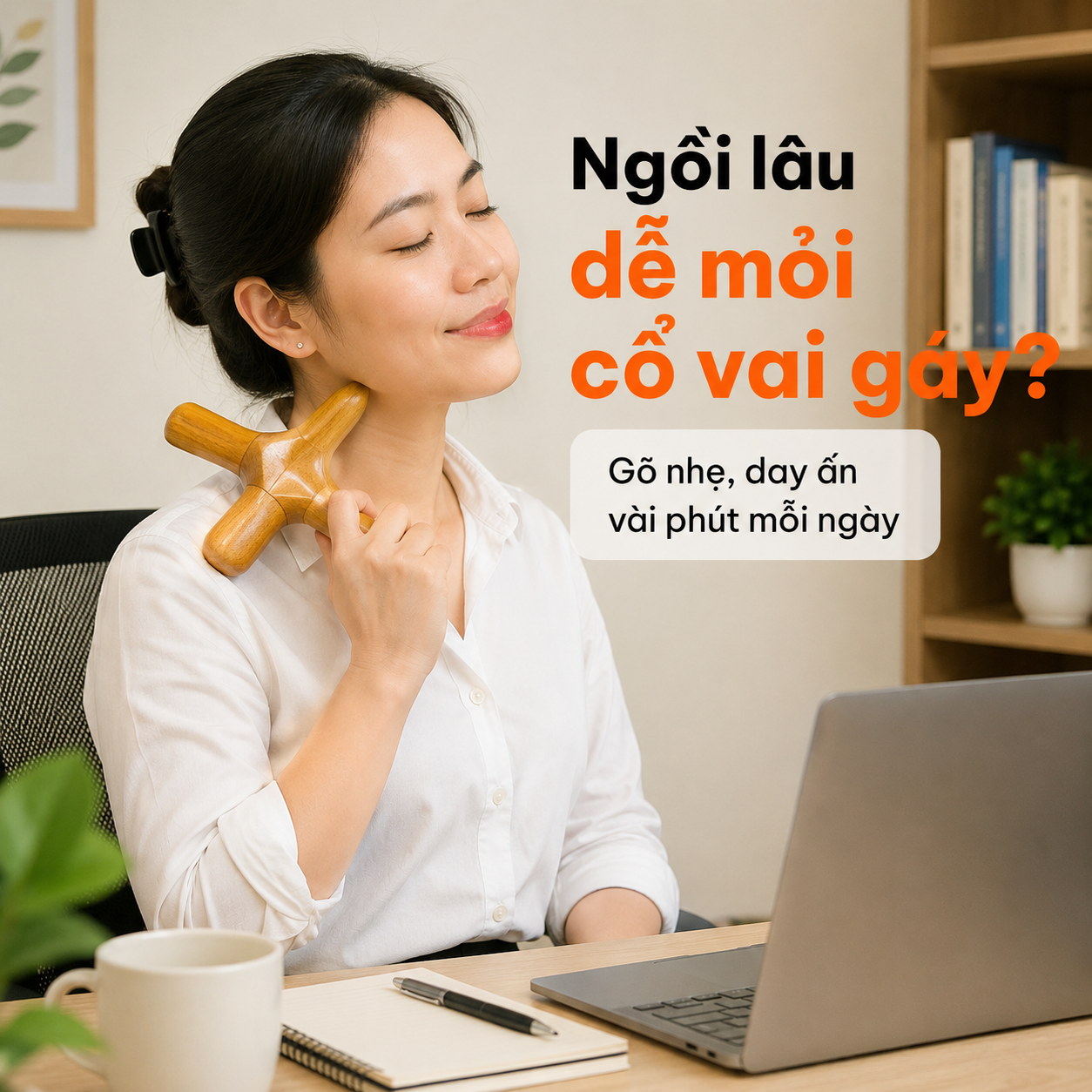Búa Gõ Huyệt Gỗ Bách Xanh – Dụng Cụ Day Ấn, Gõ Nhẹ Vùng Đau Mỏi