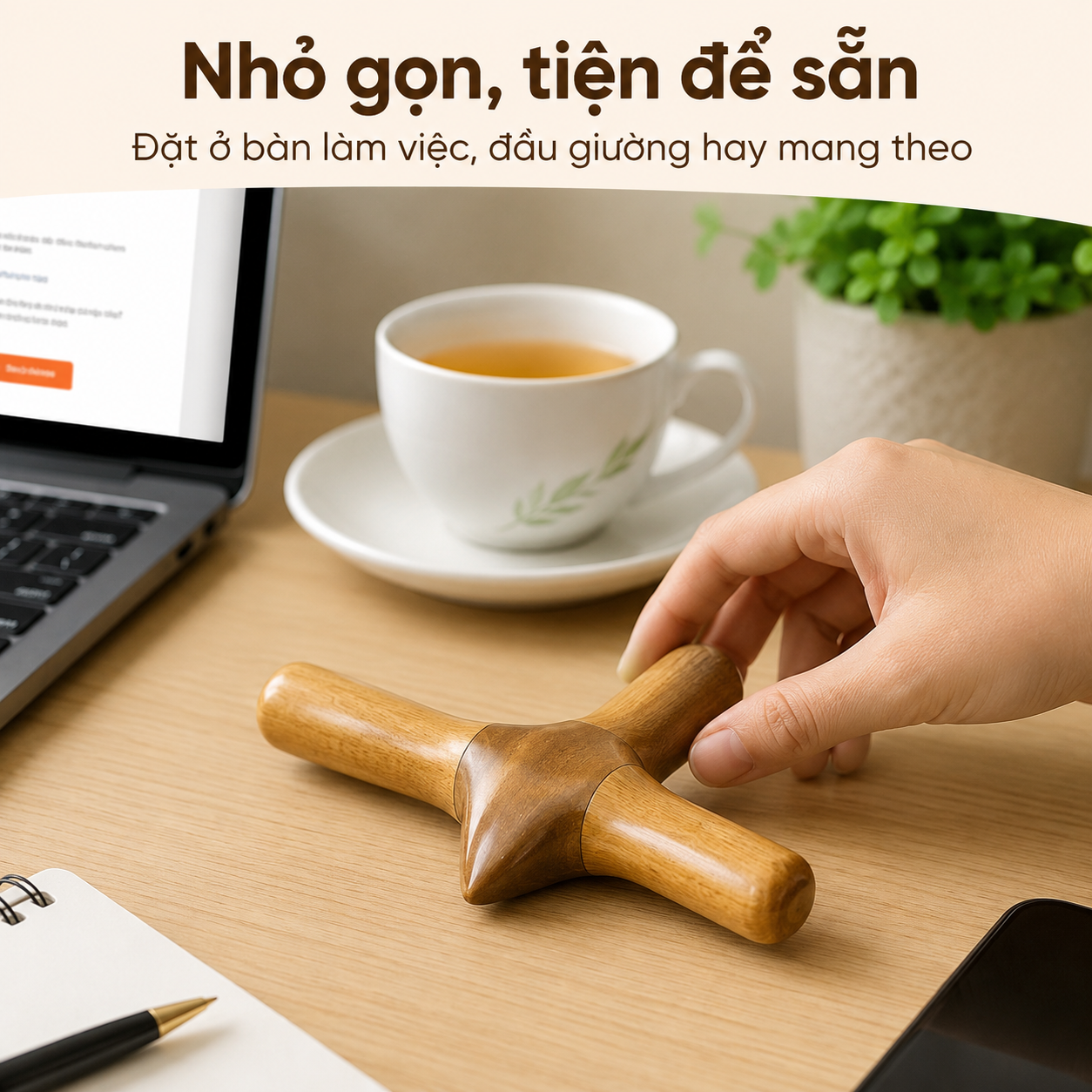 Búa Gõ Huyệt Gỗ Bách Xanh – Dụng Cụ Day Ấn, Gõ Nhẹ Vùng Đau Mỏi