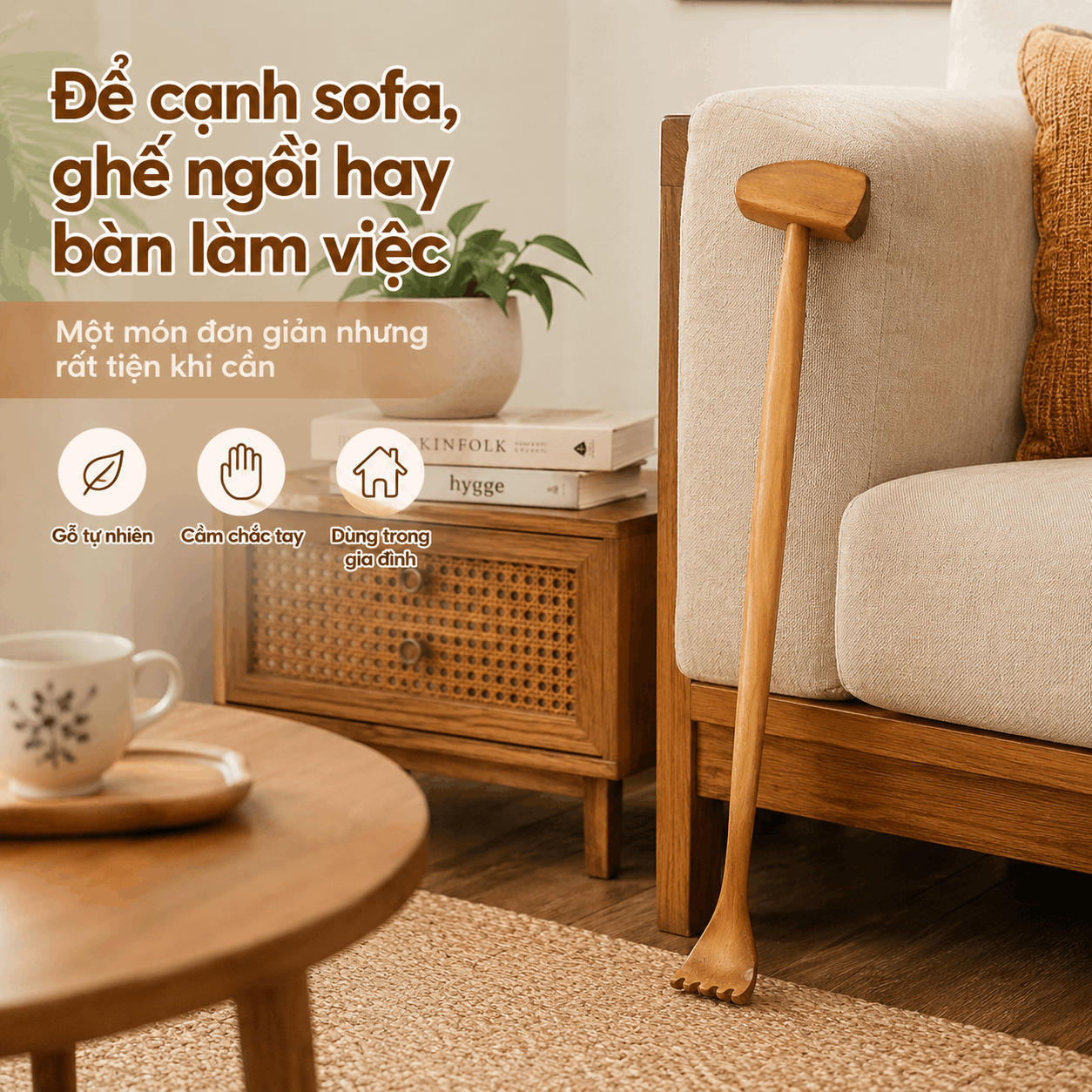 Cây Gãi Lưng Gỗ Bách Xanh Dài 45 cm - Dễ Với Tới Sau Lưng