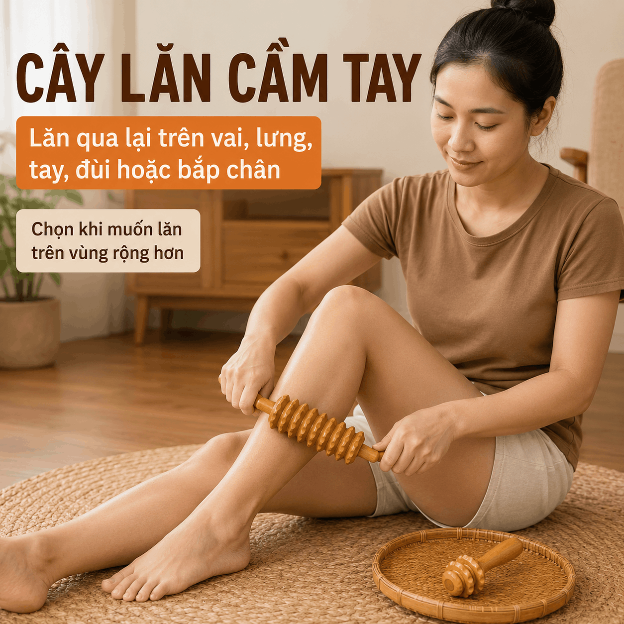 Dụng Cụ Massage Cầm Tay Bằng Gỗ