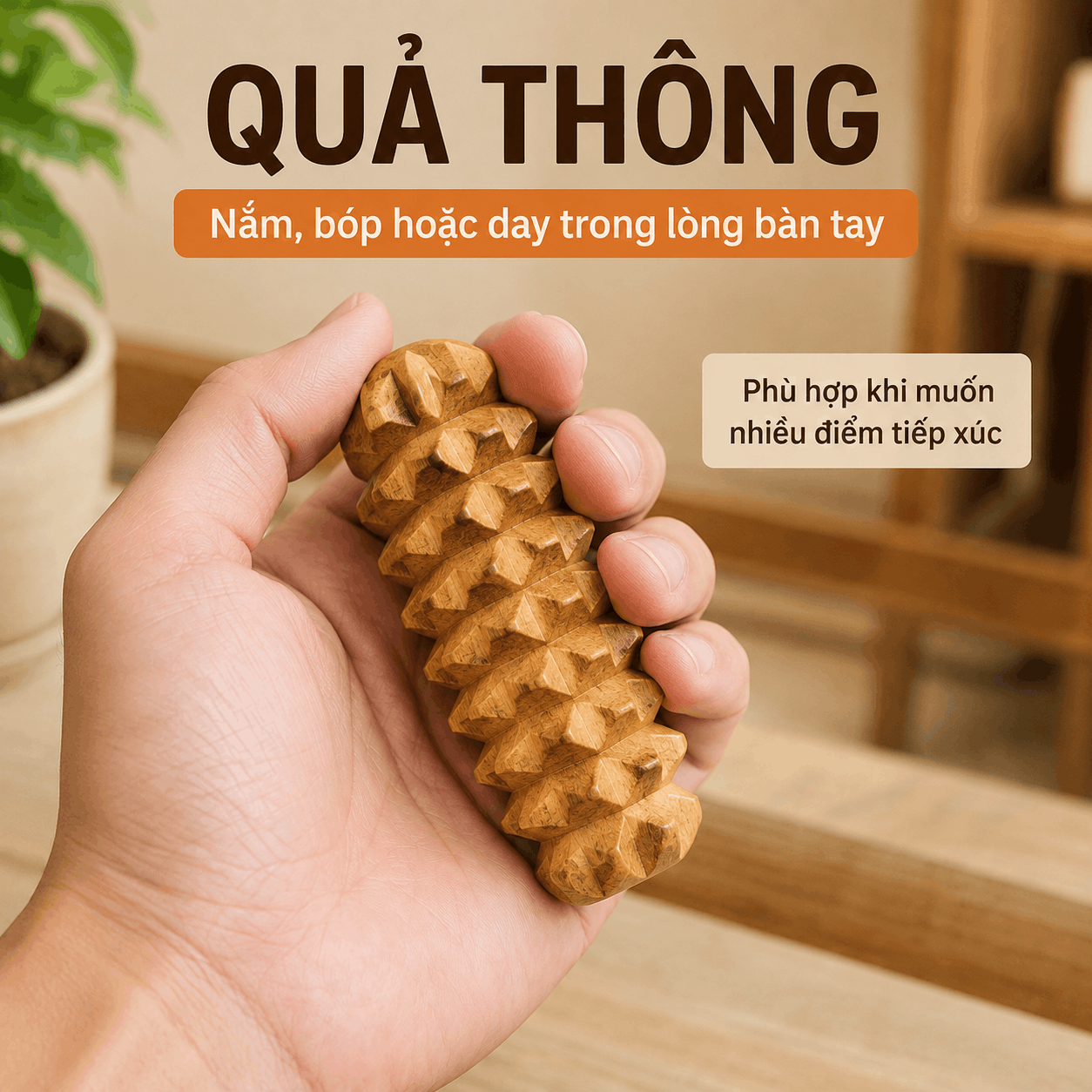 Dụng Cụ Massage Cầm Tay Bằng Gỗ