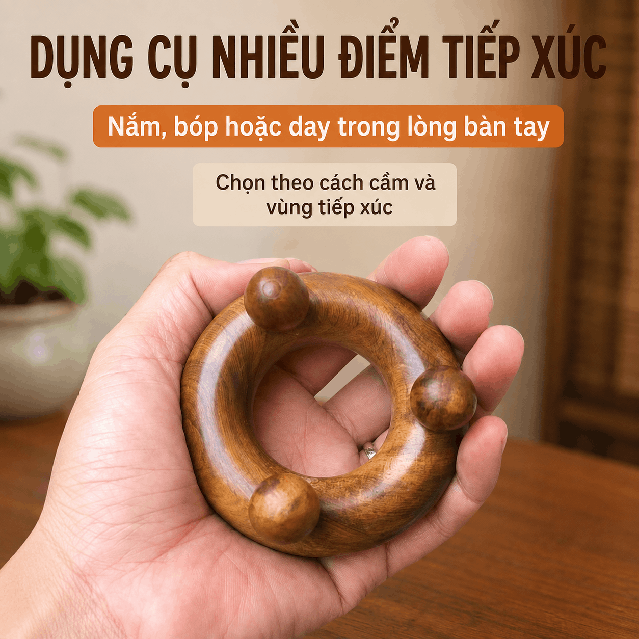 Dụng Cụ Massage Cầm Tay Bằng Gỗ