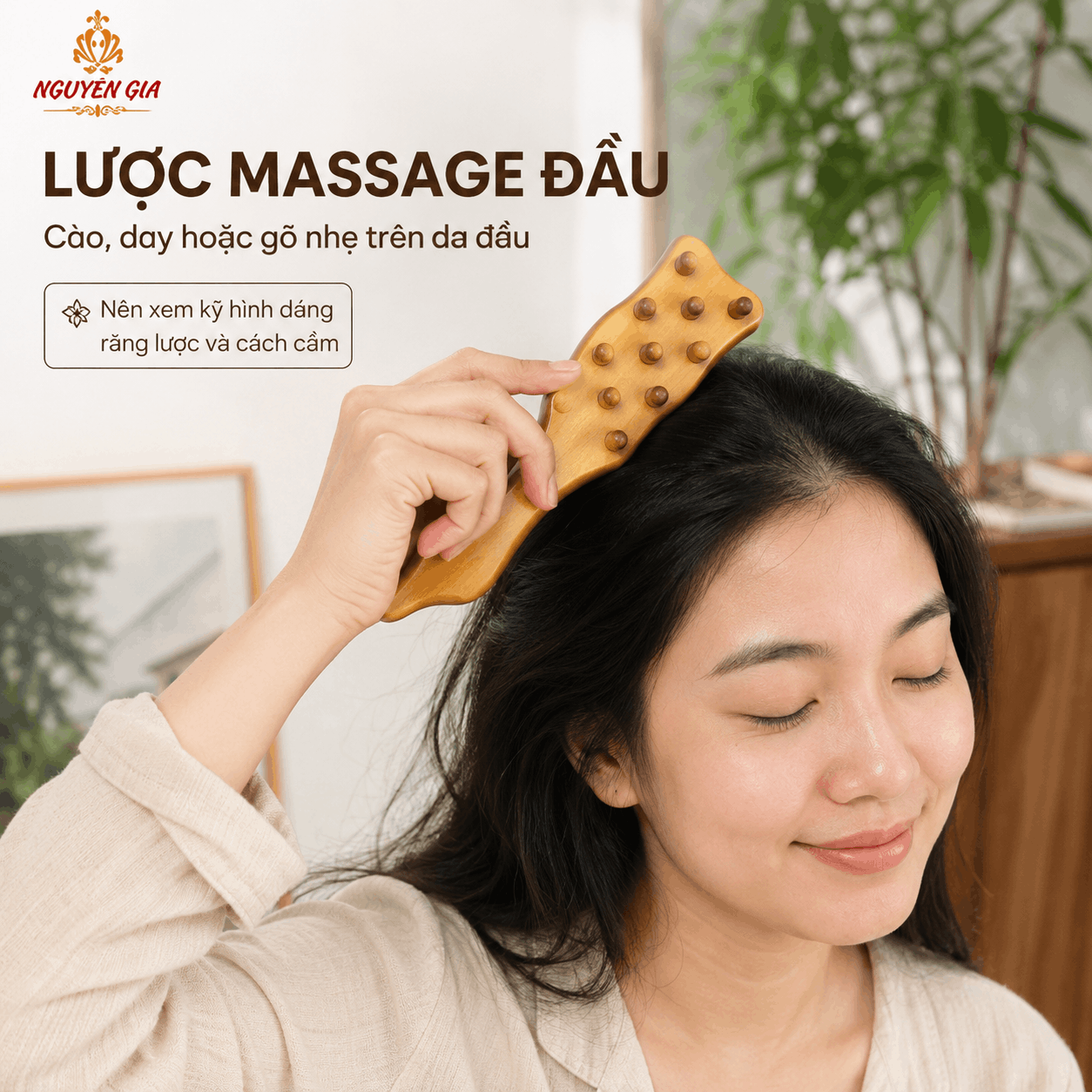 Dụng Cụ Massage Cầm Tay Bằng Gỗ