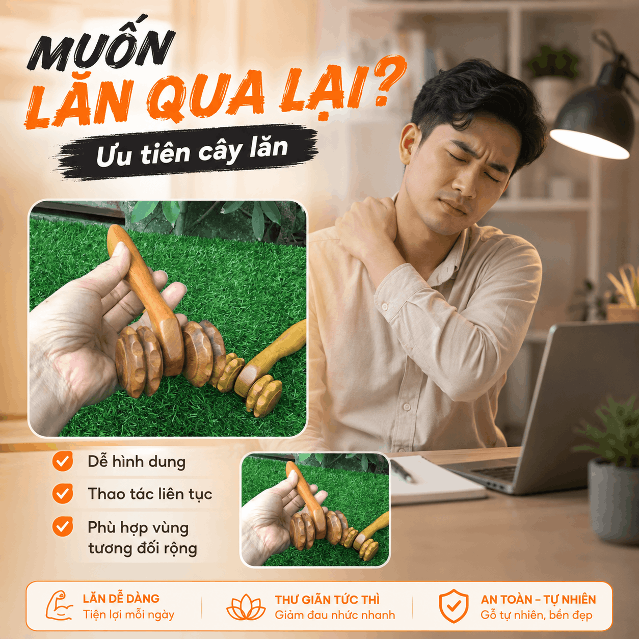 Dụng Cụ Massage Cổ Vai G&aacute;y Bằng Gỗ &ndash; Chọn Loại N&agrave;o?