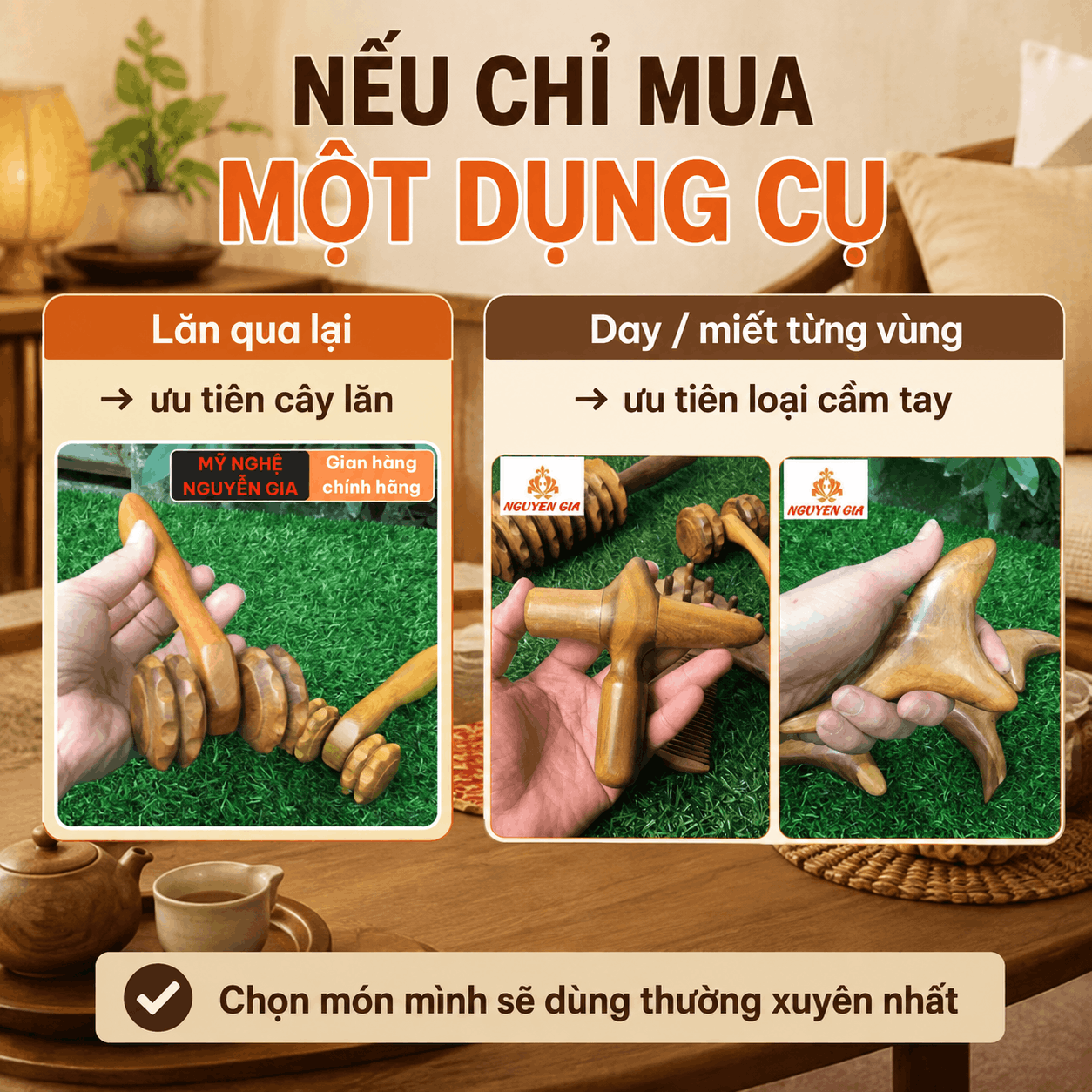 Dụng Cụ Massage Cổ Vai G&aacute;y Bằng Gỗ &ndash; Chọn Loại N&agrave;o?