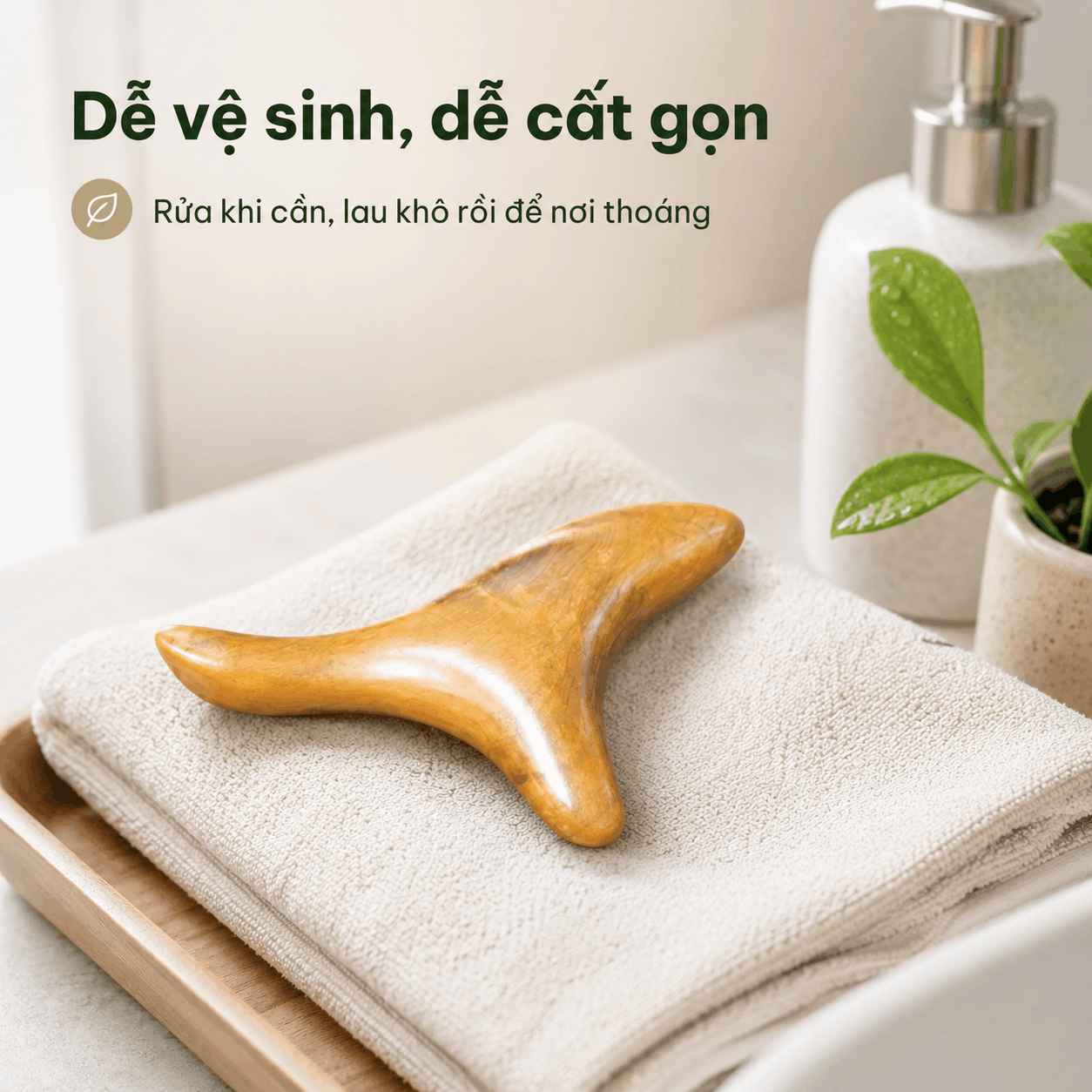 Dụng Cụ Massage Gỗ Bách Xanh Hình Chim Én – Day Ấn, Miết Vuốt