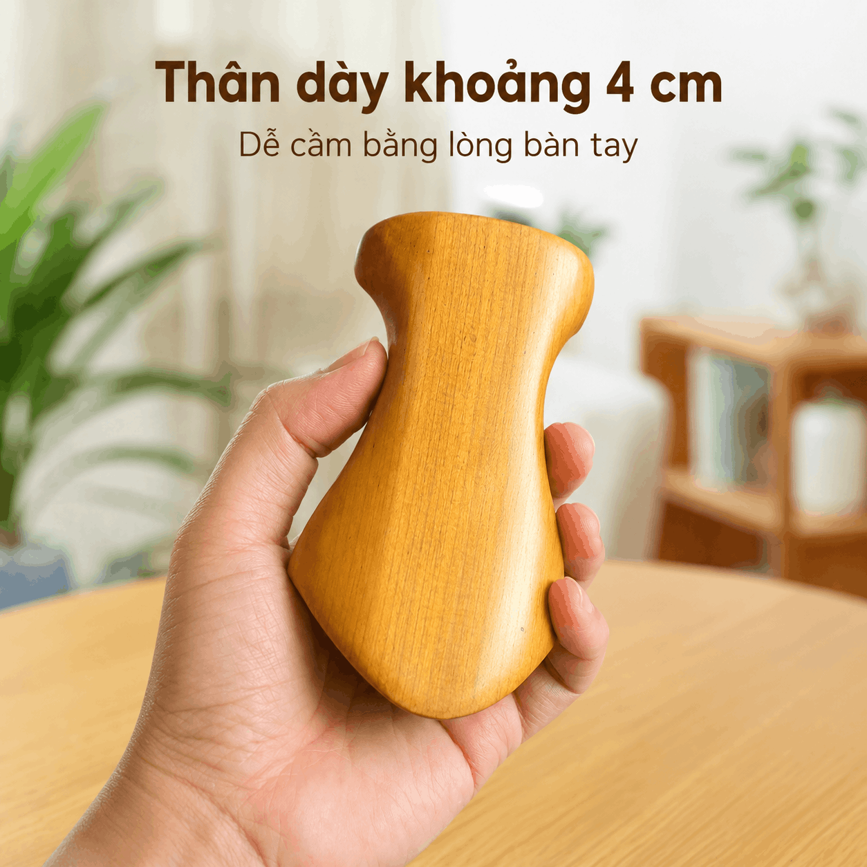 Dụng Cụ Massage Gỗ Bách Xanh Hình Yên Ngựa – Trợ Lực Day Miết
