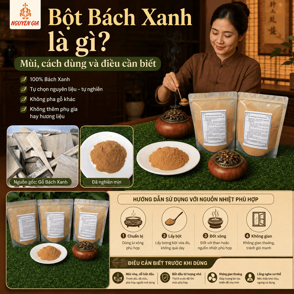 Bột B&aacute;ch Xanh L&agrave; G&igrave;? M&ugrave;i V&agrave; C&aacute;ch Sử Dụng Cơ Bản