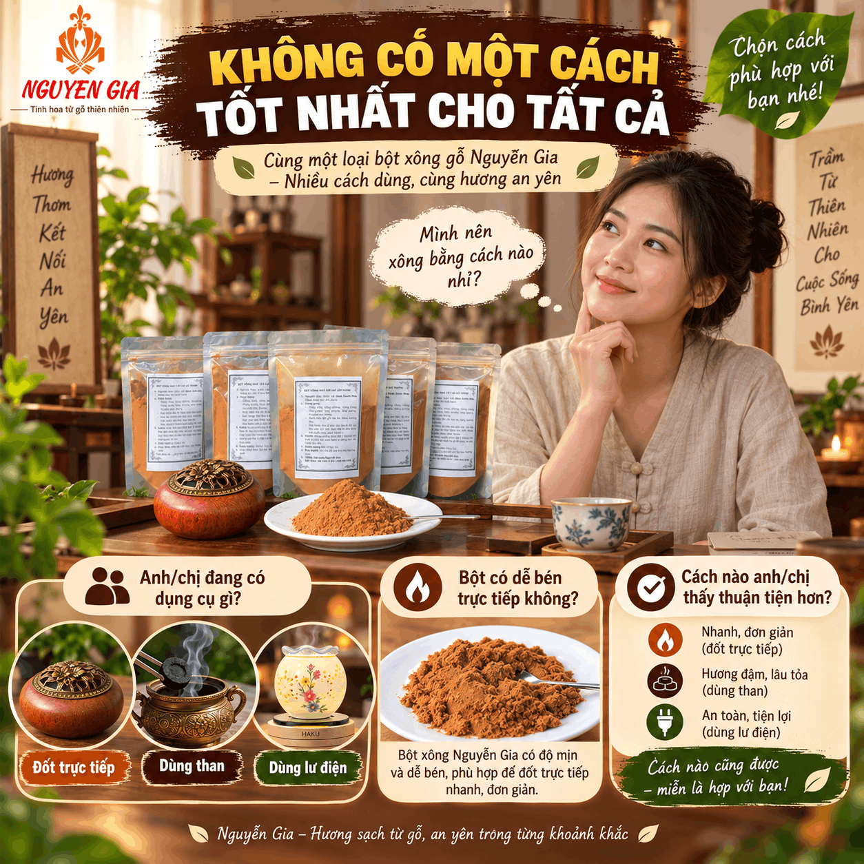 Bột Xông Gỗ Nên Đốt Trực Tiếp, Dùng Than Hay Lư Điện?