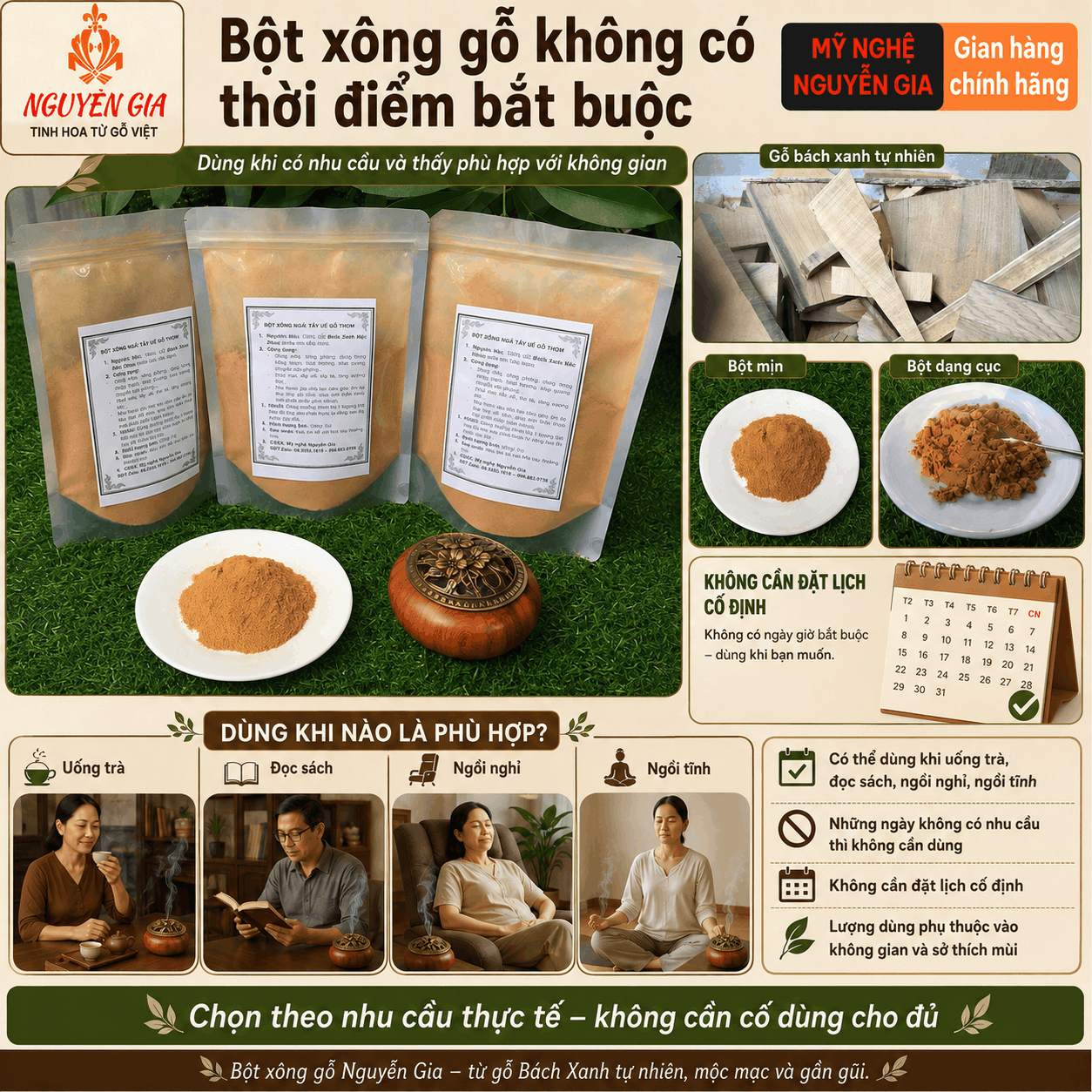 Bột X&ocirc;ng Gỗ N&ecirc;n D&ugrave;ng L&uacute;c N&agrave;o V&agrave; Ở Đ&acirc;u?