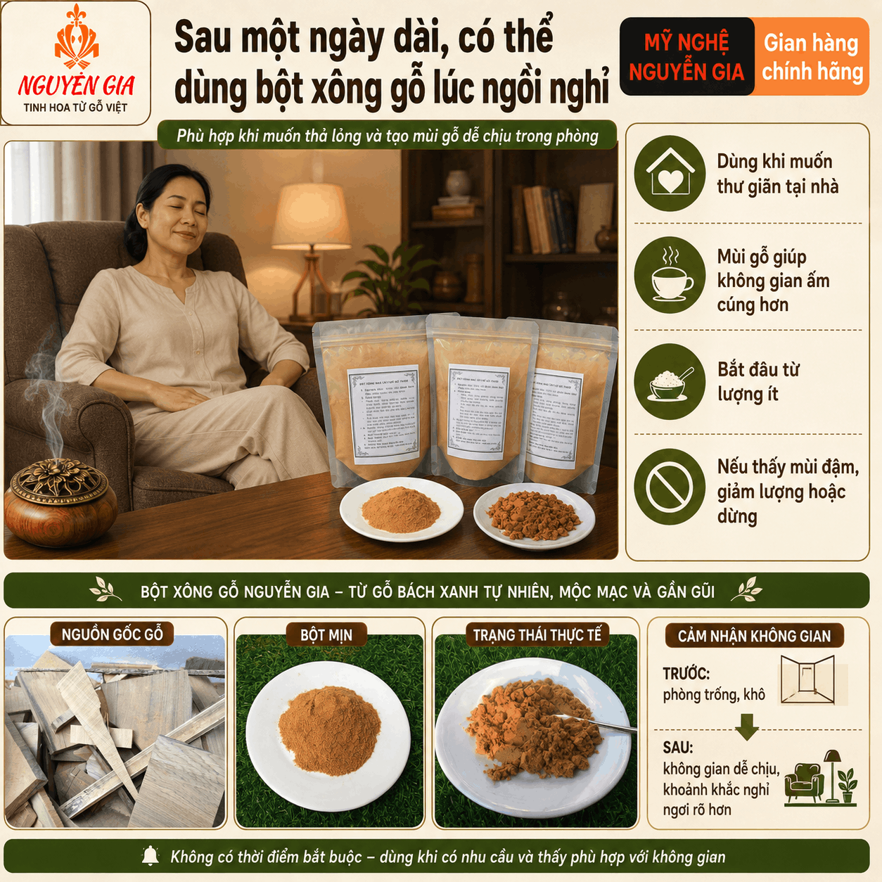 Bột X&ocirc;ng Gỗ N&ecirc;n D&ugrave;ng L&uacute;c N&agrave;o V&agrave; Ở Đ&acirc;u?