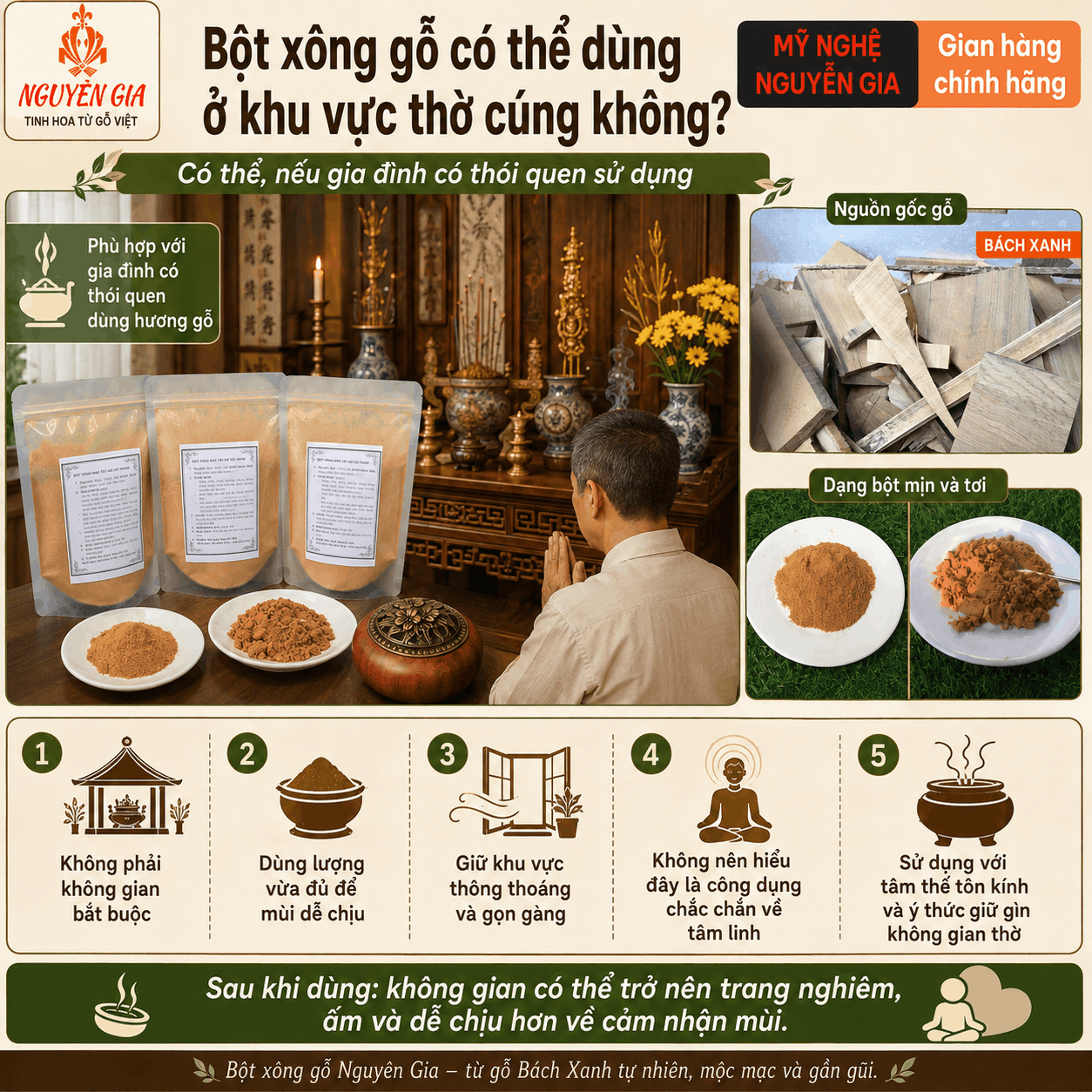 Bột X&ocirc;ng Gỗ N&ecirc;n D&ugrave;ng L&uacute;c N&agrave;o V&agrave; Ở Đ&acirc;u?