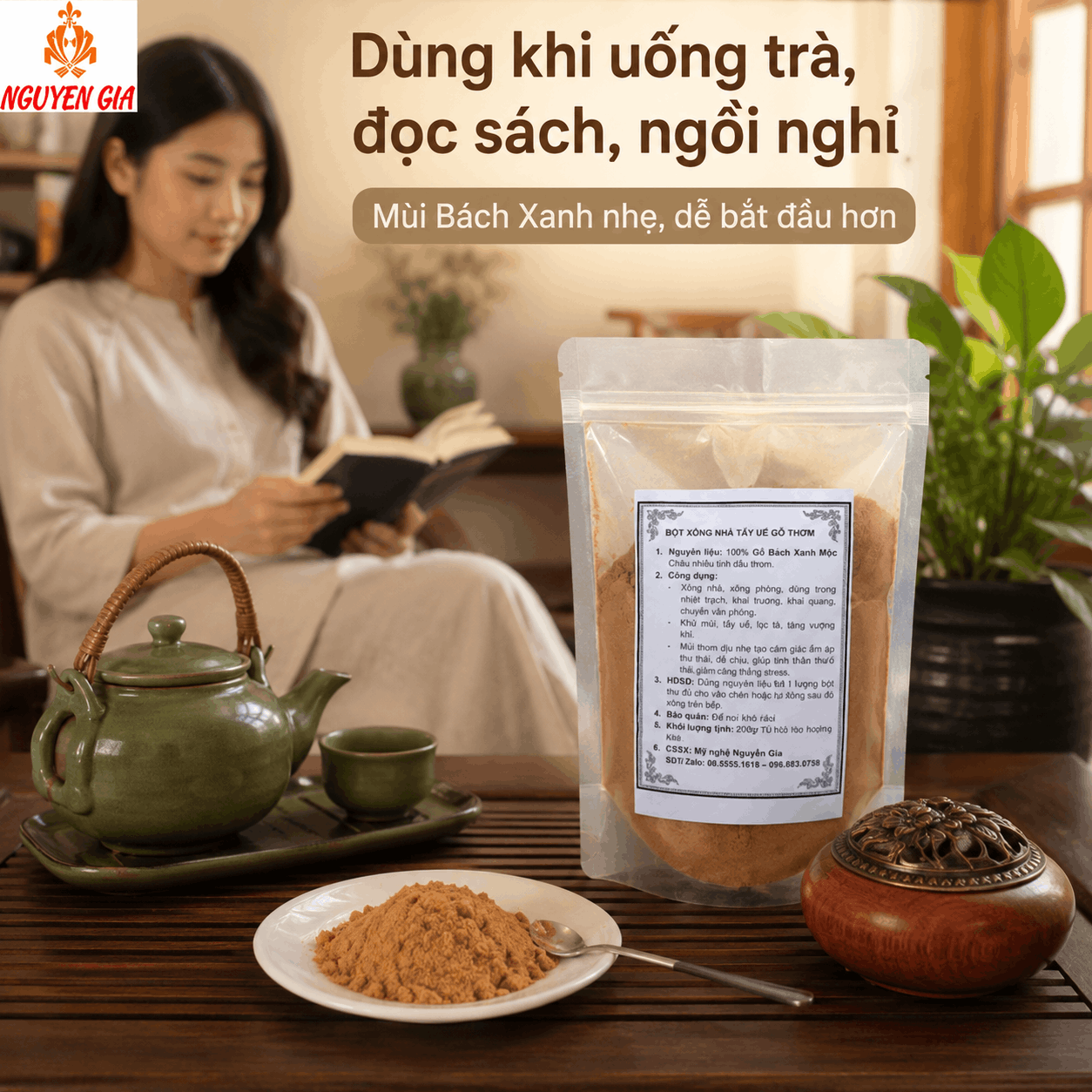 Bột Bách Xanh 200g – Tự Lựa Gỗ, Tự Nghiền