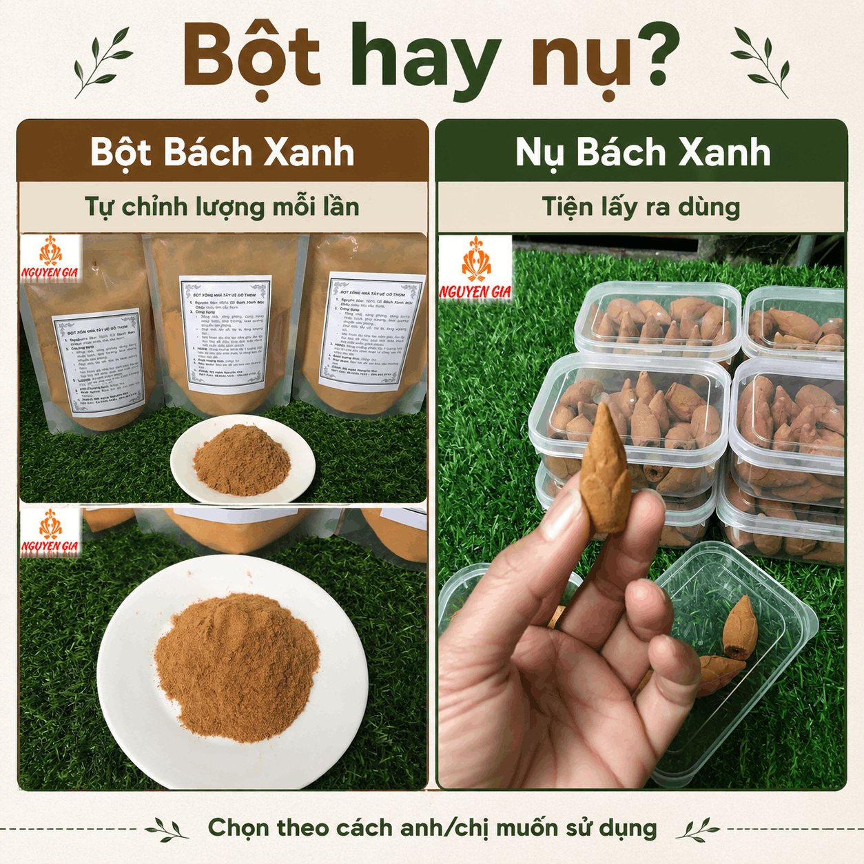 Bột Bách Xanh 200g – Tự Lựa Gỗ, Tự Nghiền