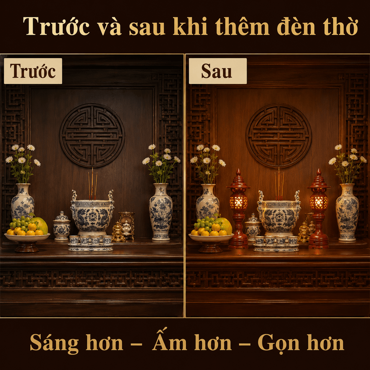 Đ&egrave;n Thờ &ndash; Chọn Theo Kiểu D&aacute;ng, K&iacute;ch Thước V&agrave; Vị Tr&iacute;
