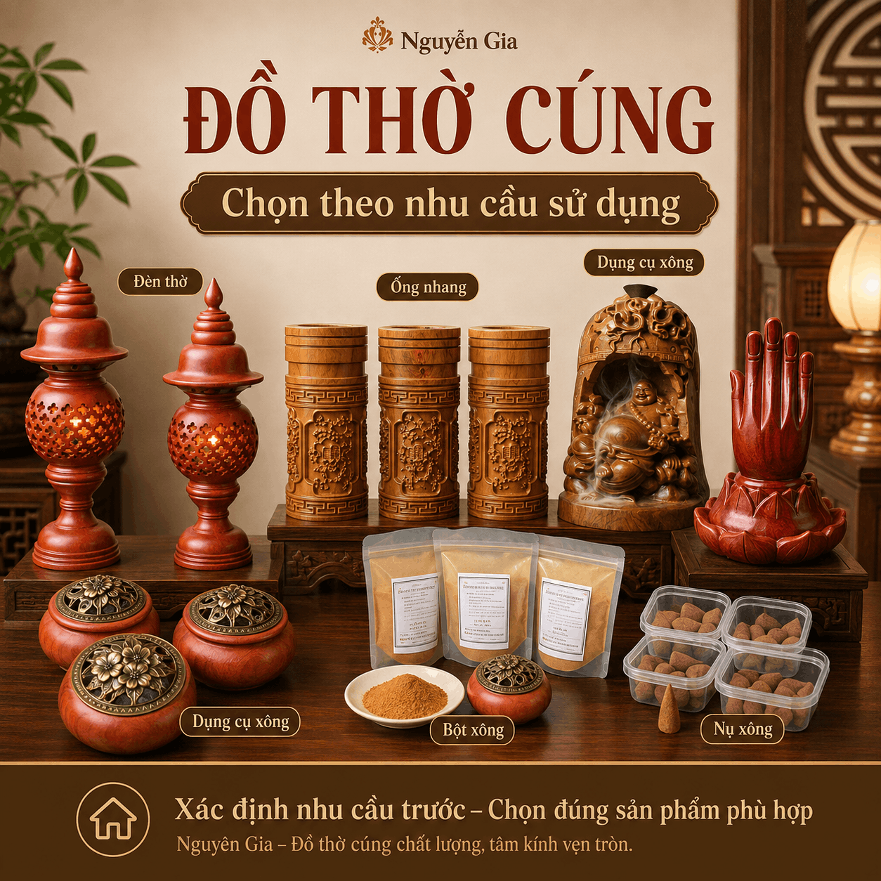 Đồ Thờ C&uacute;ng &ndash; Chọn Theo Nhu Cầu Sử Dụng