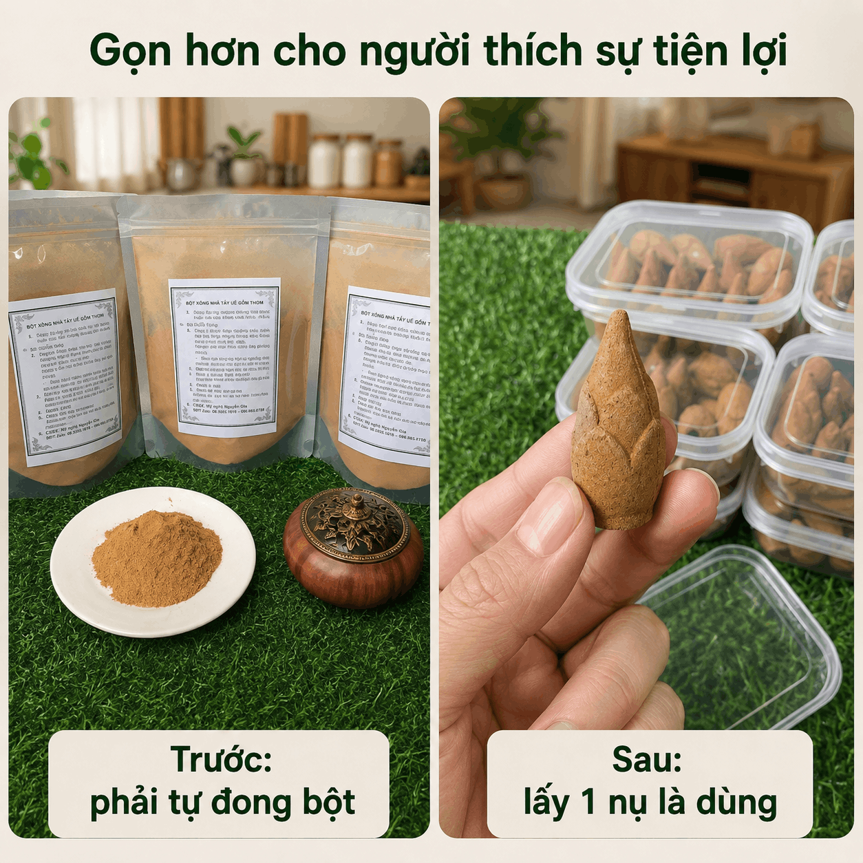 Nụ Bách Xanh 22 Nụ – Tiện Dùng, Không Cần Tự Đong Bột