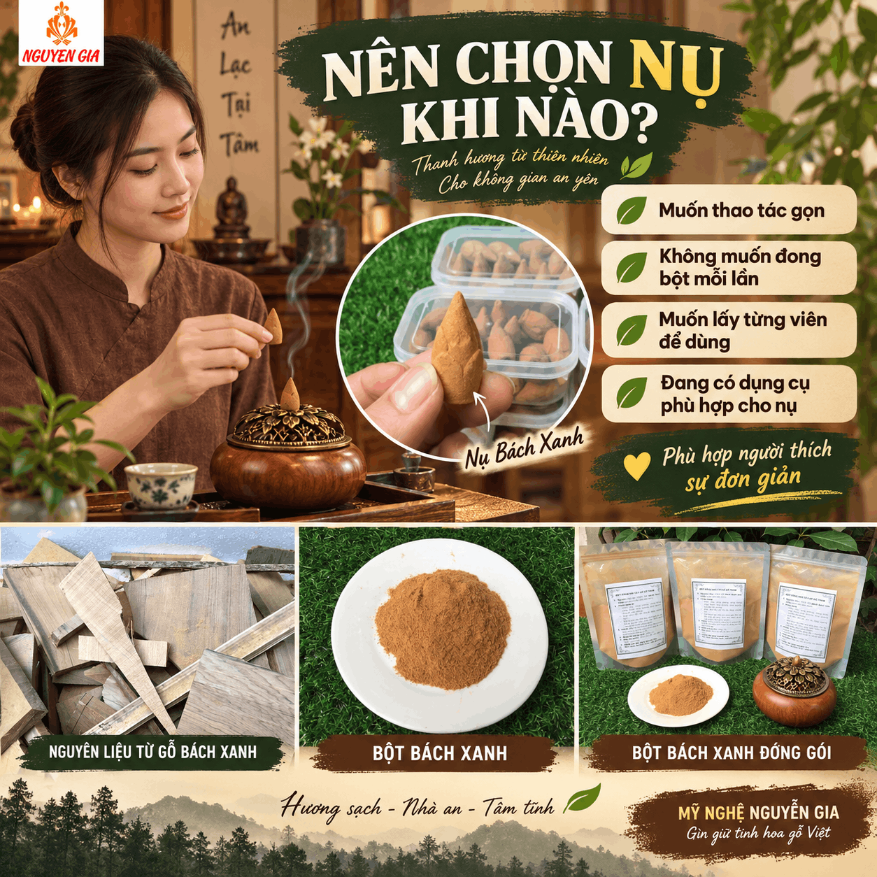 Nụ Bách Xanh Là Gì? Khác Bột Bách Xanh Thế Nào?