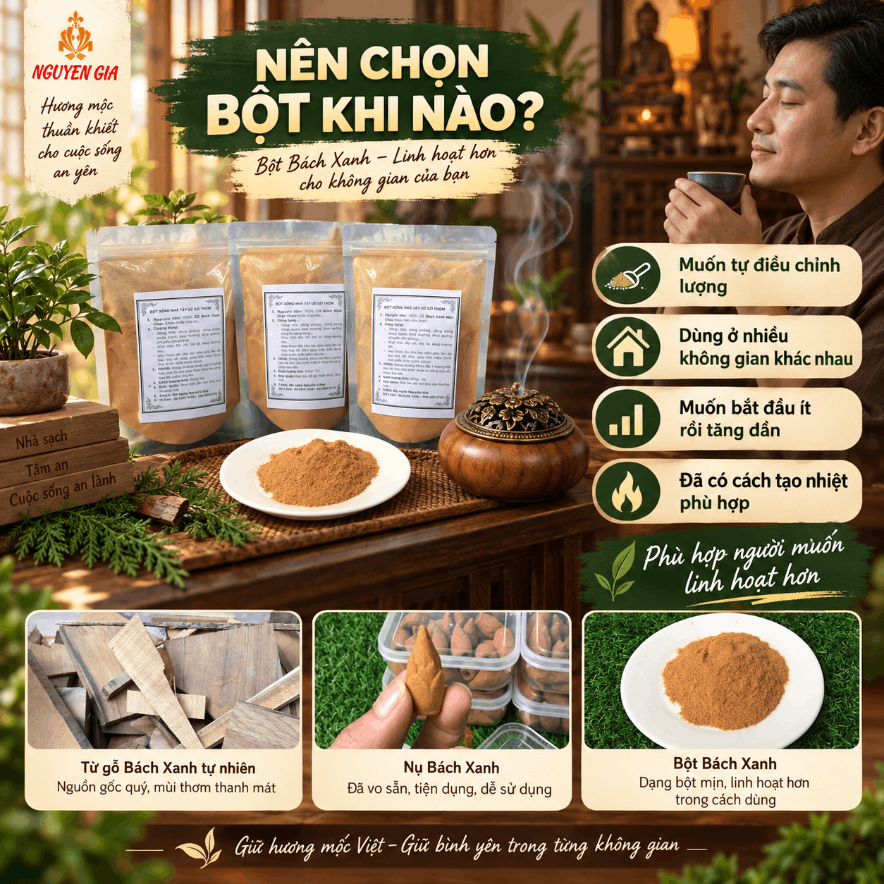 Nụ Bách Xanh Là Gì? Khác Bột Bách Xanh Thế Nào?
